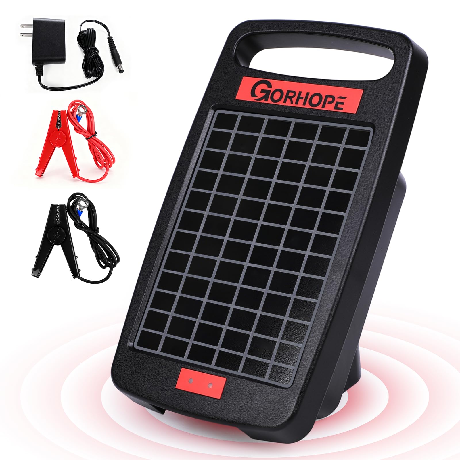 5Miles Solar Electric Fence Charger with Short Circuit Alarm,0.11J Solar Fence Charger