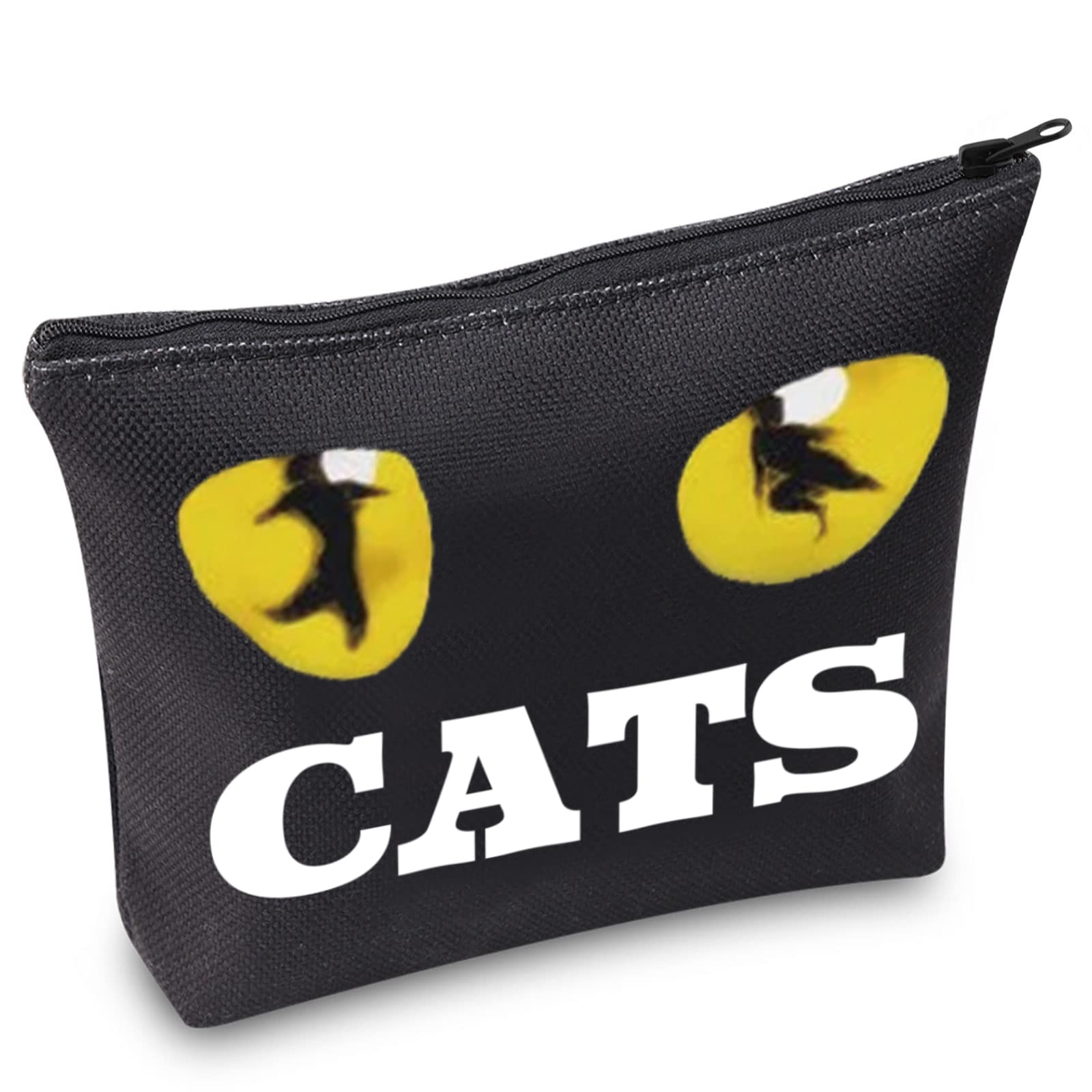 LEVLOBroadway Cat Cosmetic Make Up Bag Musical Theatre Fans Gift Cat Makeup Zipper Pouch Bag For Friend Family, Cat, Cosmetic Bag