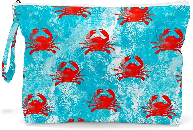 Necessaire Fokongna com zíper, alça e tecido de poliéster com TPU, 30,0 x 22,0 x 5,1 cm