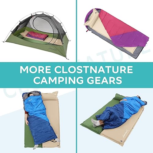 Miniatura 12 de Almohadilla de dormir autoinflable para campamento, 1.5 / 2 / 3 pulgadas, cubrecolchón ligero inflable para campamento, colchoneta de espuma aislada