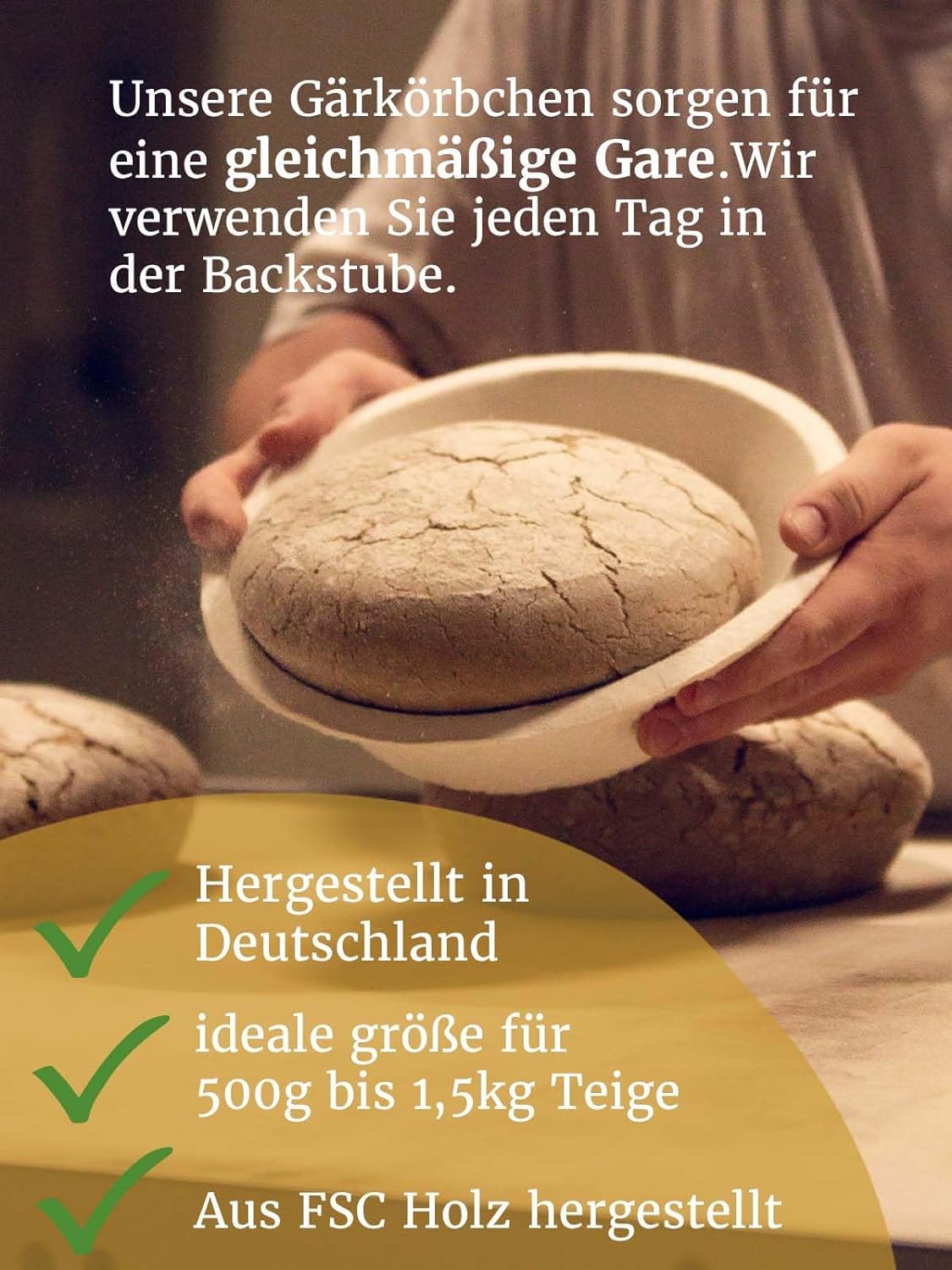 Bäckerei Spiegelhauer 5 Gärkörbchen I 5 Teigschaber Gärkörbchen Set