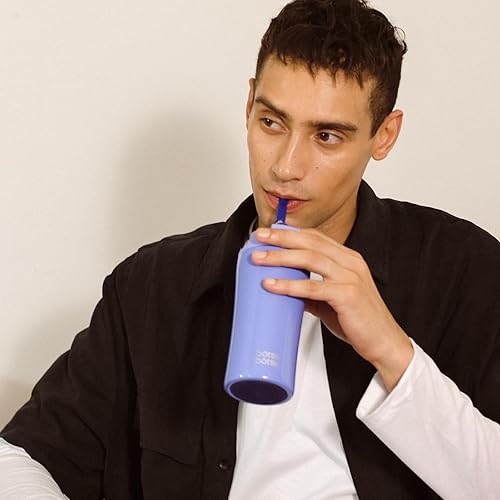 Miniatura 10 de BOTTLE BOTTLE Vasos de café aislados con tapa de doble uso y pajita, taza de café de viaje con doble pared para mujer y hombre, vaso de acero