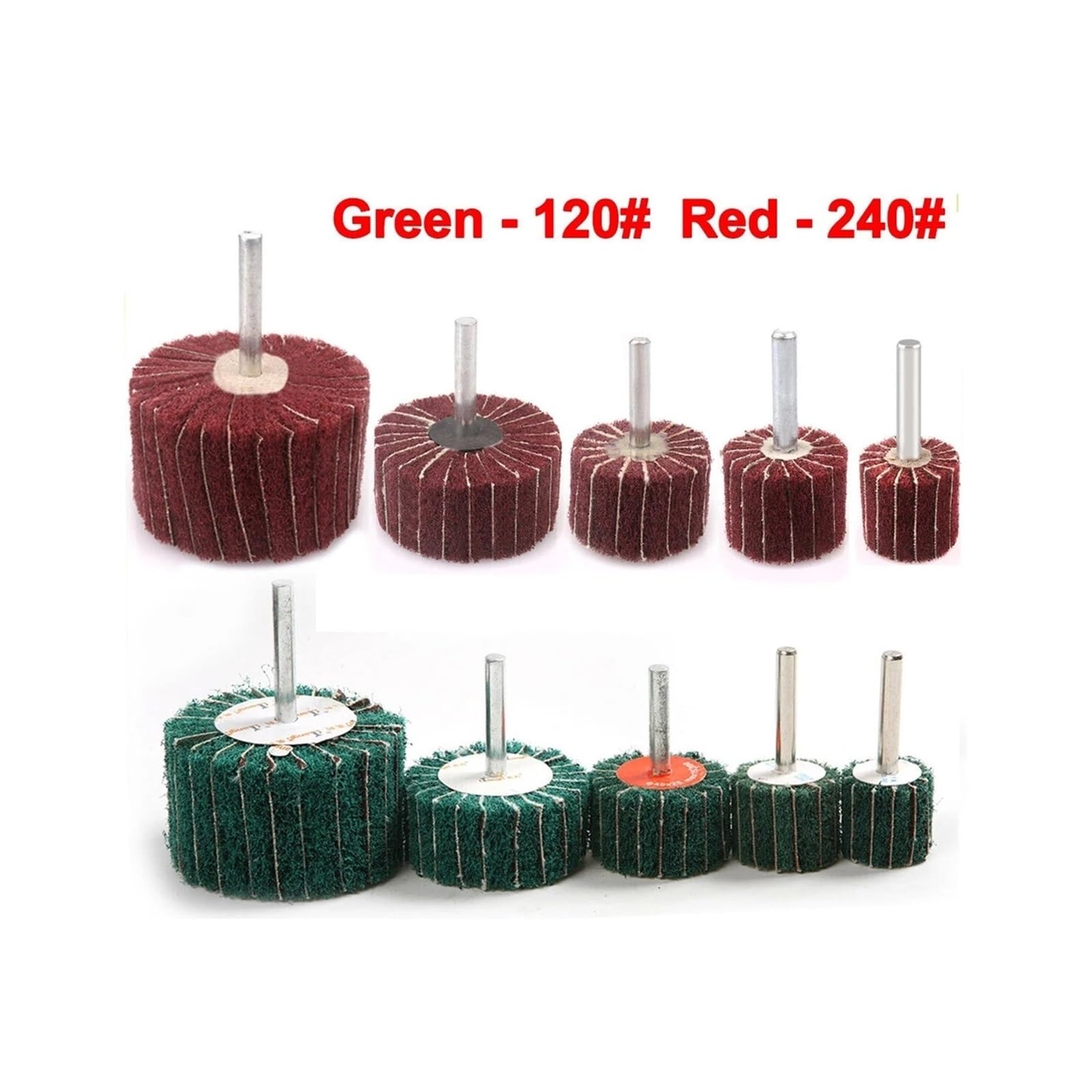 Mola lucidante per smerigliatrice da banco, 1 pz 6MM gambo 25mm 30mm 40mm 50mm 60mm mola abrasiva in fibra tampone abrasivo lucidatura molatura for metallo testa di pulizia nylon(6x60,240)
