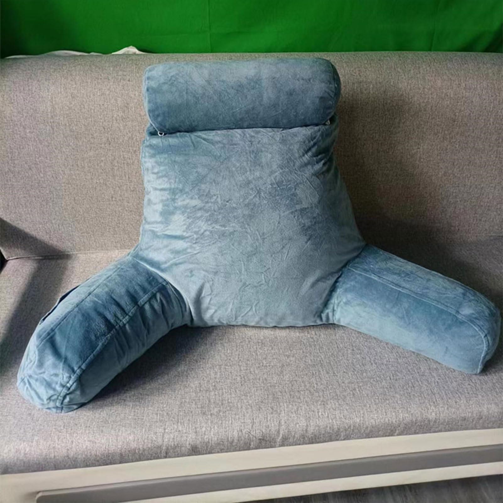 cuscino per la schiena, Design ergonomico, supporto lombare per schienale, cuscino per seduta, per per sedia, per leggere o giocare, guardare la TV(Sky Blue,58x40x25CM)