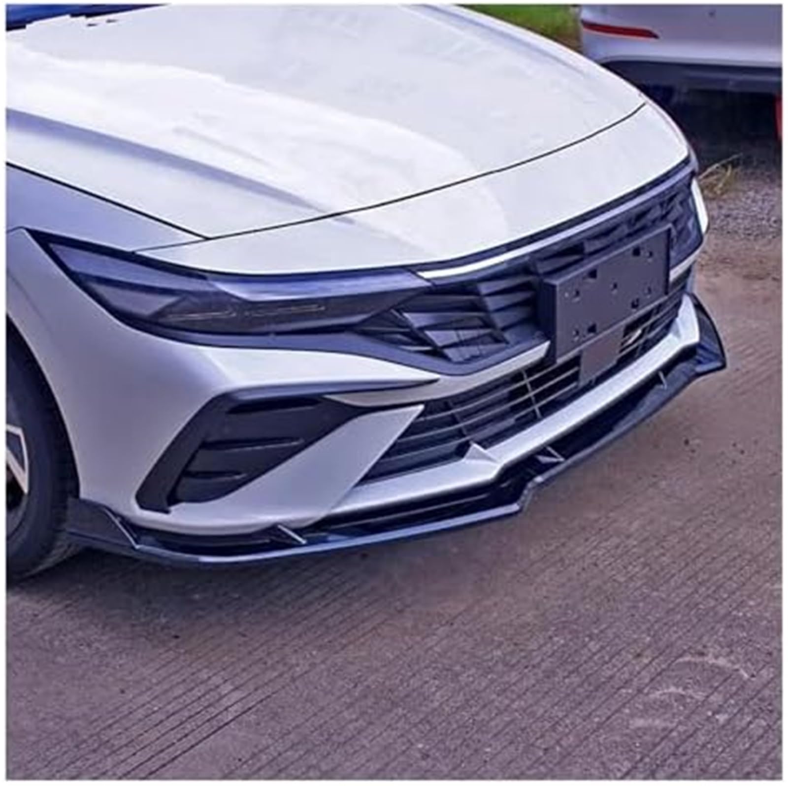 Splitter, dla Hyundai, dla Elantra, 2023 2024 2025 8. Generacja Air Splitter Car Body Kit Spoiler Czarne Spódnice Akcesoria Przedni Zderzak Lip Splitter (Matt Black) Spoiler samochodowy Splitte