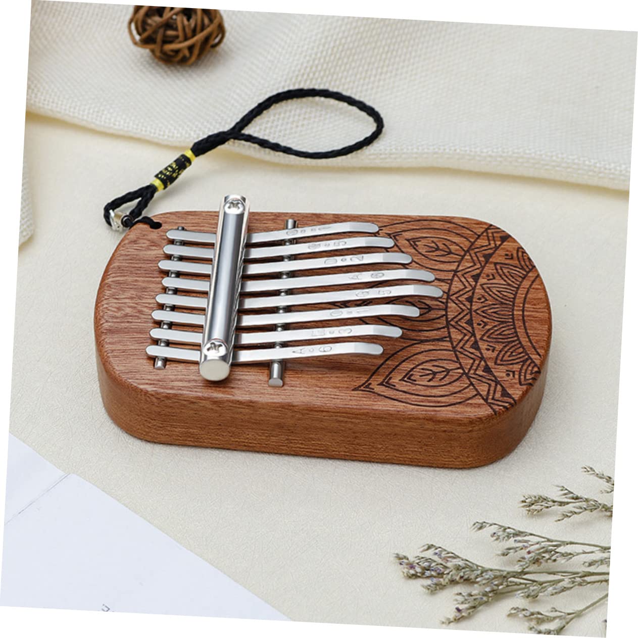 ibasenice 2stücke Kalimba Daumenklavier Aus Holz Tragbares Musikinstrument Für Anfänger Ergonomisches Design Leicht Und Einfach Zu Transportieren Für Musikliebhaber Und Gemeinsame