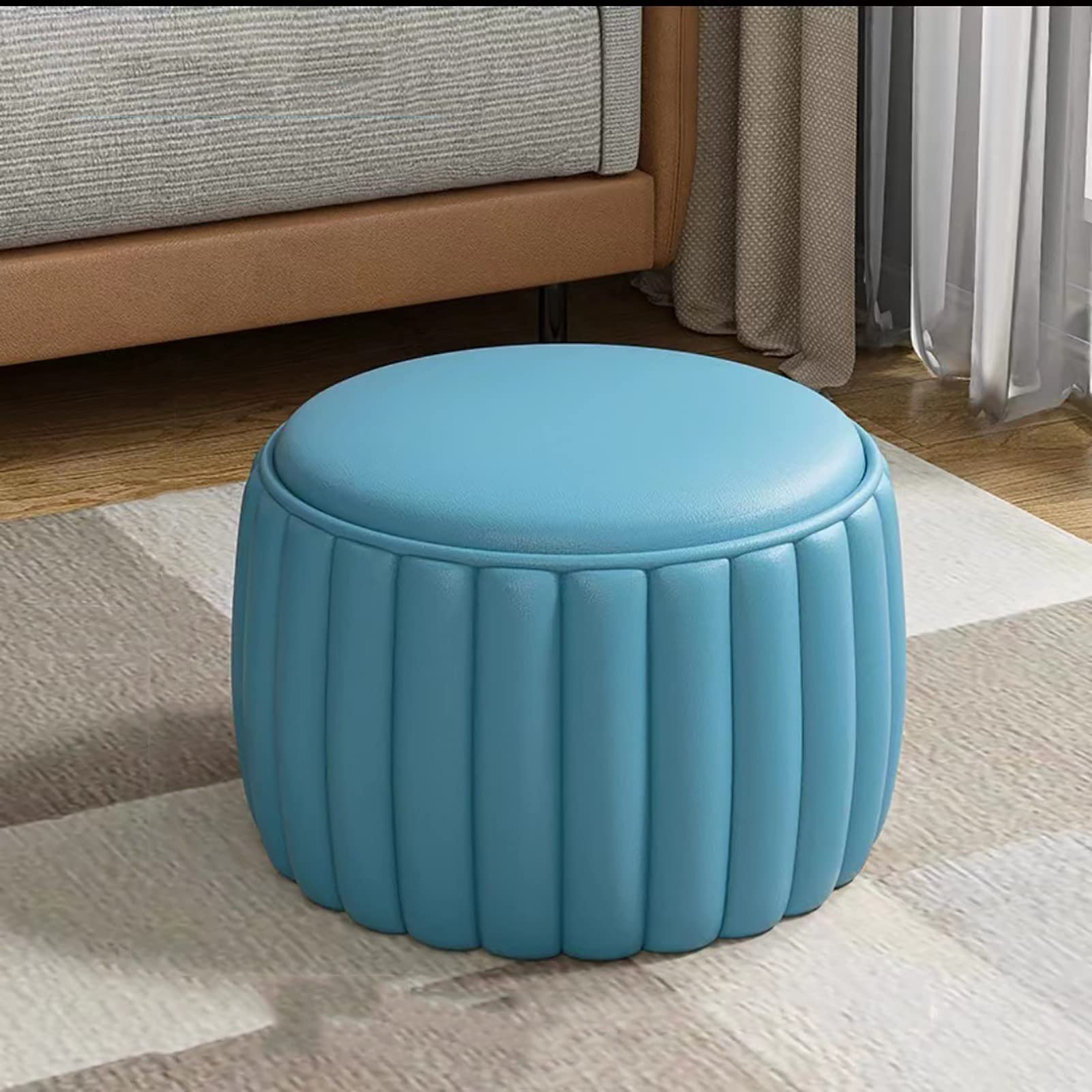Repose-Pieds en Cuir Contre la Fatigue : Tabouret Capitonné Ergonomique