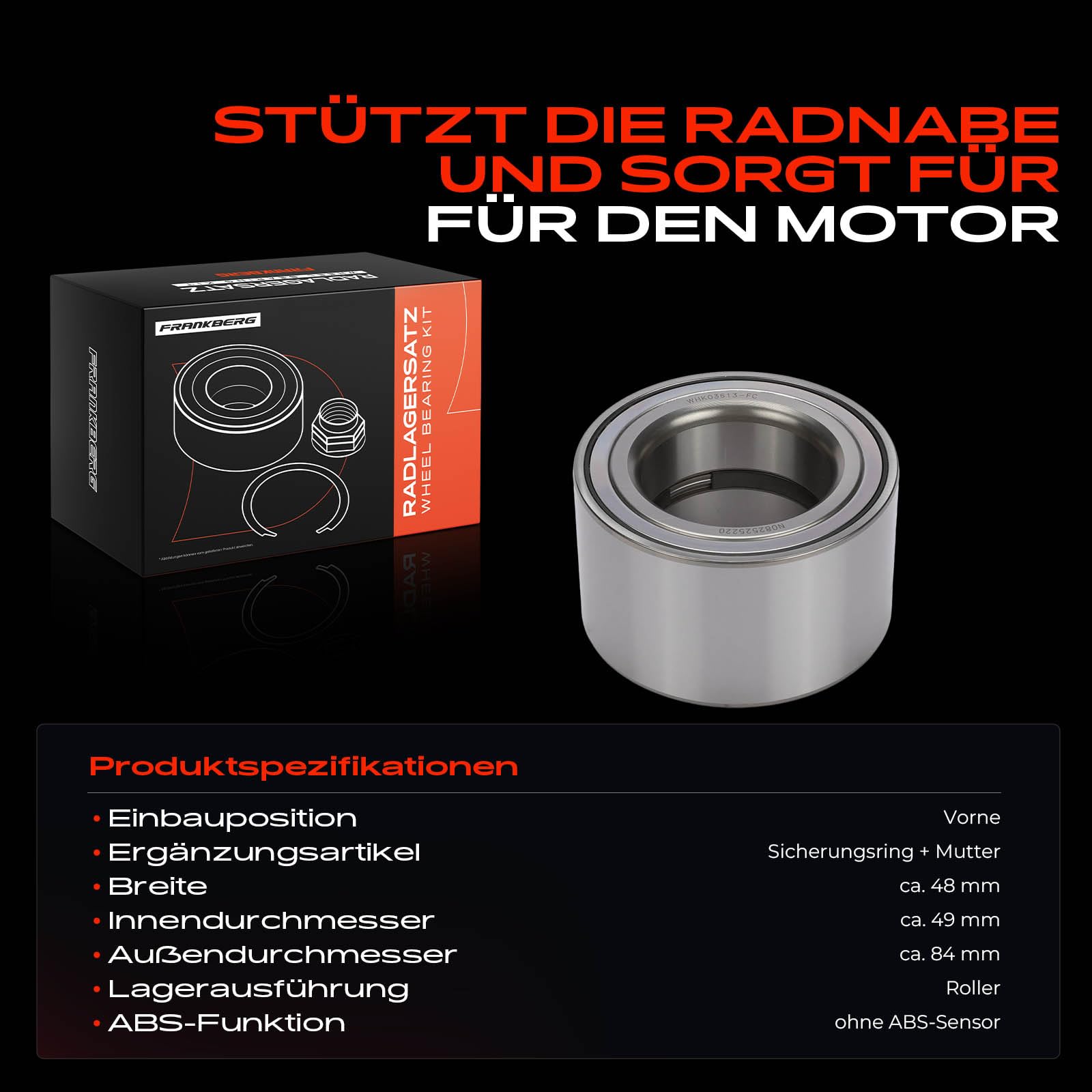 Frankberg Kit de roulement de roue avant VKBA3613
