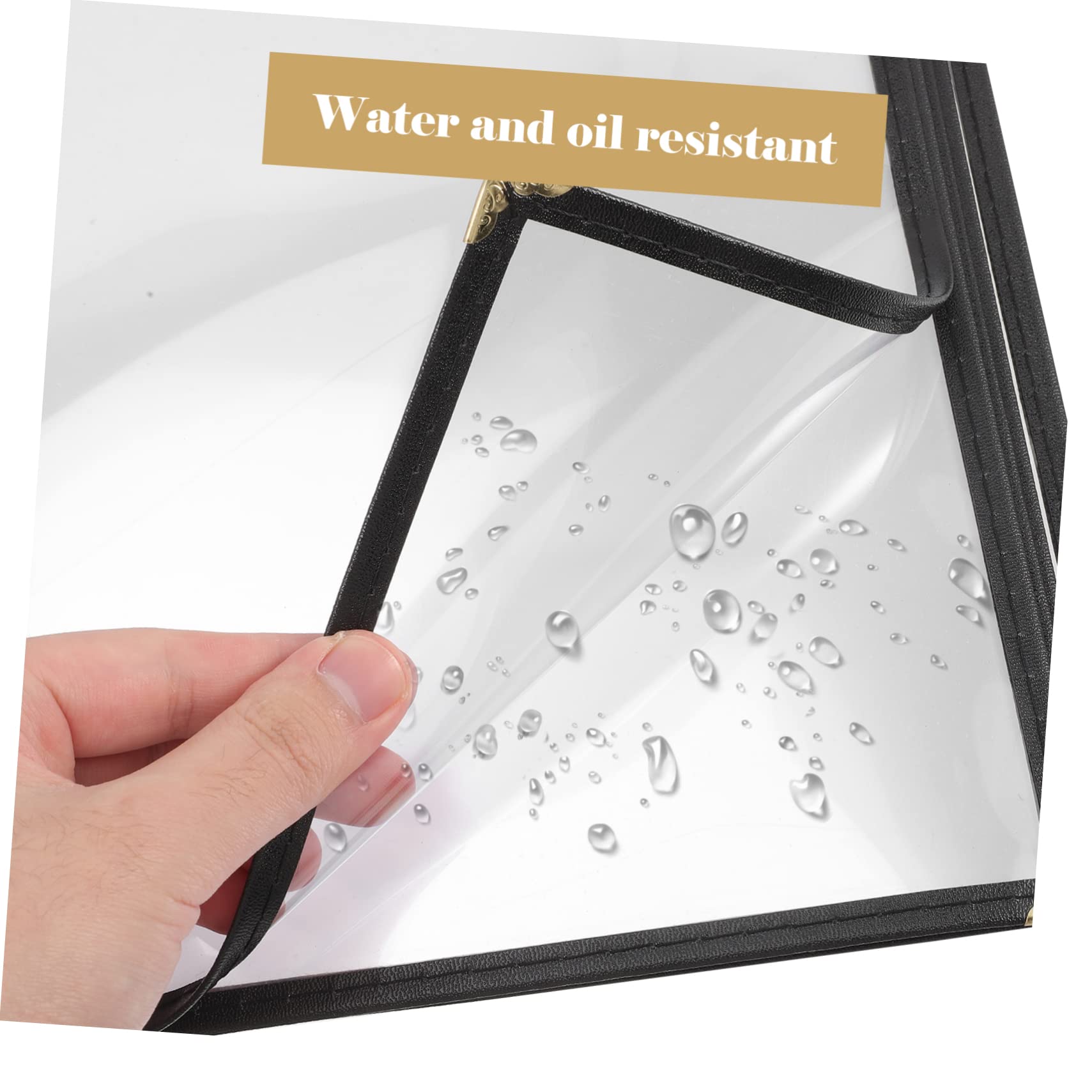 Unomor Menu Protective Cover Restaurant Menu Covers Holders Menu Cover Book Binder Menu Clear Protective Film Clear Binder Recipe Cover Menu Book Menu Holder Clear Menu Binder Metal