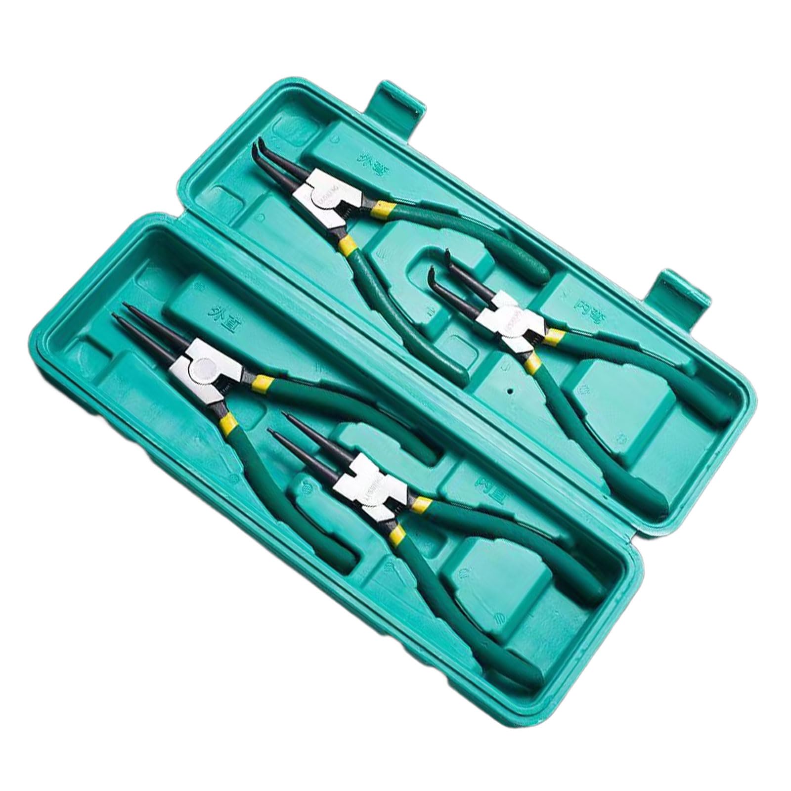 Set di pinze per anelli di sicurezza resistenti con manici ergonomici antiscivolo, include custodia per una facile portabilità e organizzazione anelli di fissaggio Set di pinze