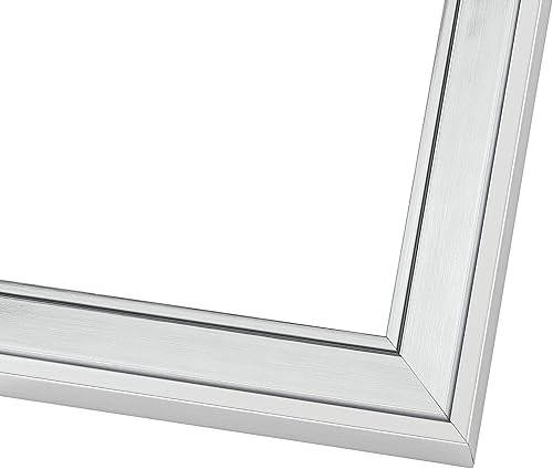 Miniatura 4 de Poster Palooza Marco de fotos contemporáneo de madera plateada de 30 x 40 pulgadas, completo con marco acrílico, respaldo y herrajes de grado de