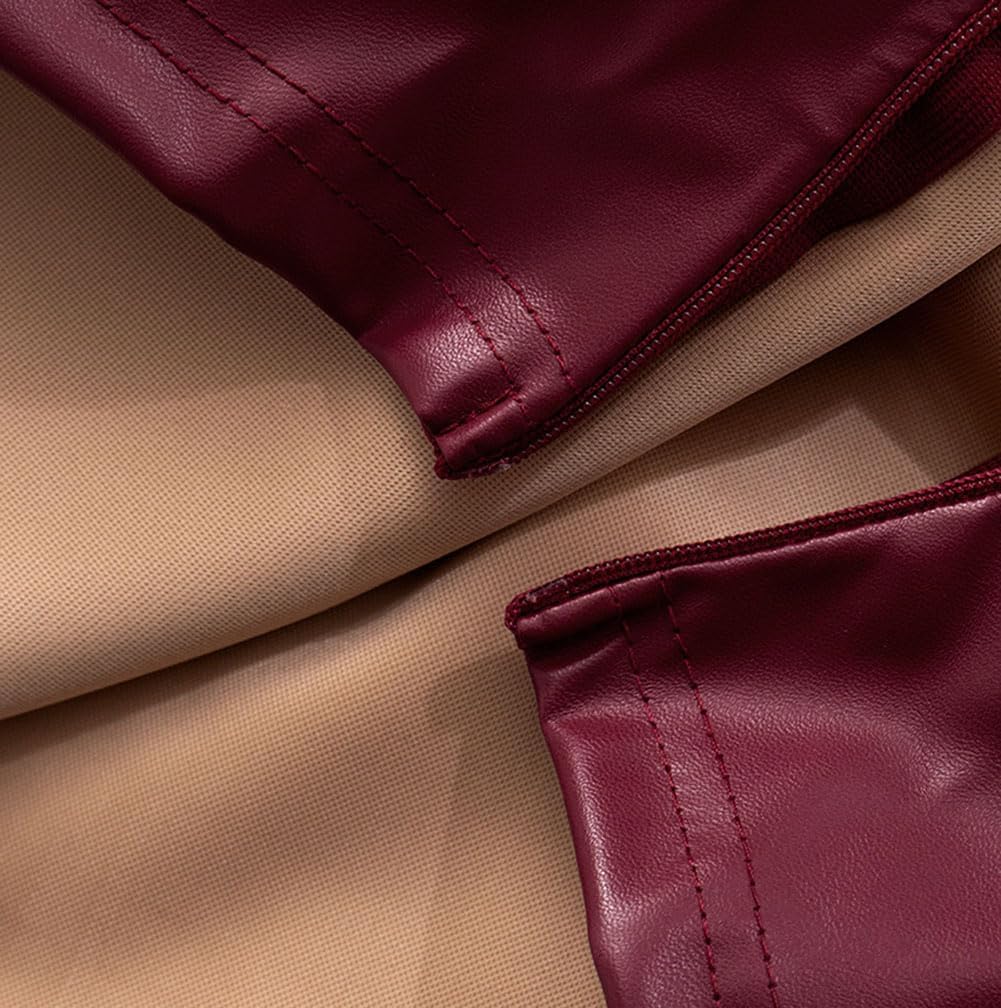 PU Leather Tube Top Strapless for Women Sexy Bandeau Vest Ruched Bustier Crop Top Streetwear - Image 8