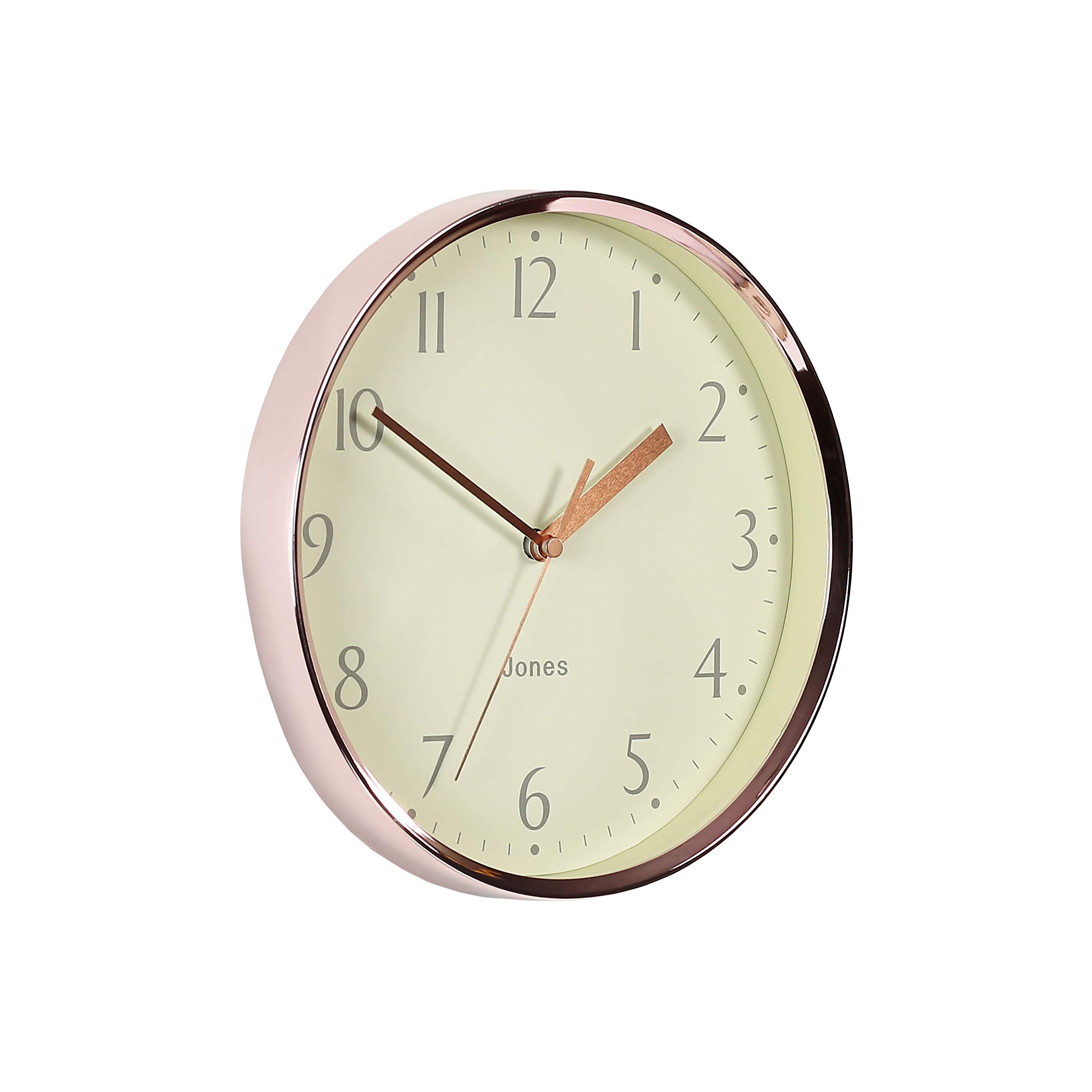 Jones Clocks® Dime Small Round Wall Clock Kitchen Clock Living Room
