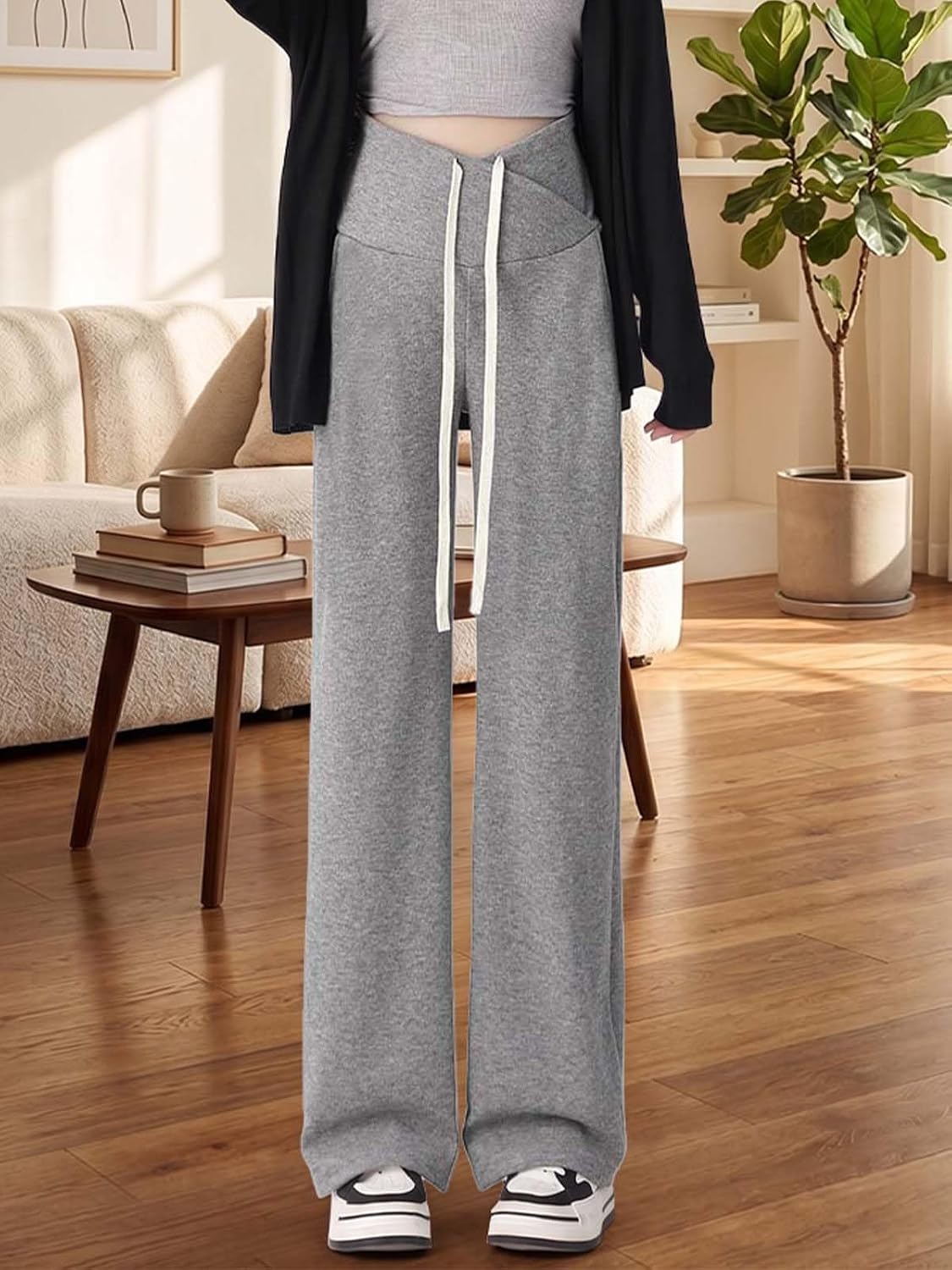 Maternity Pants Fall 2026, Cross Over Low Waist Maternity Work Pants