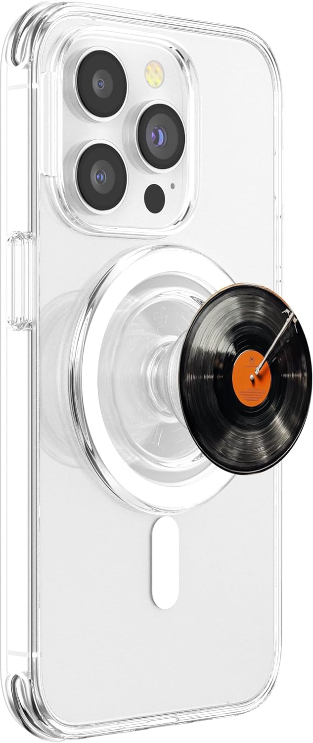 Vinyl Record Player Vinyl Collector Retro Music Lover PopSockets PopGrip for MagSafe - Image 4