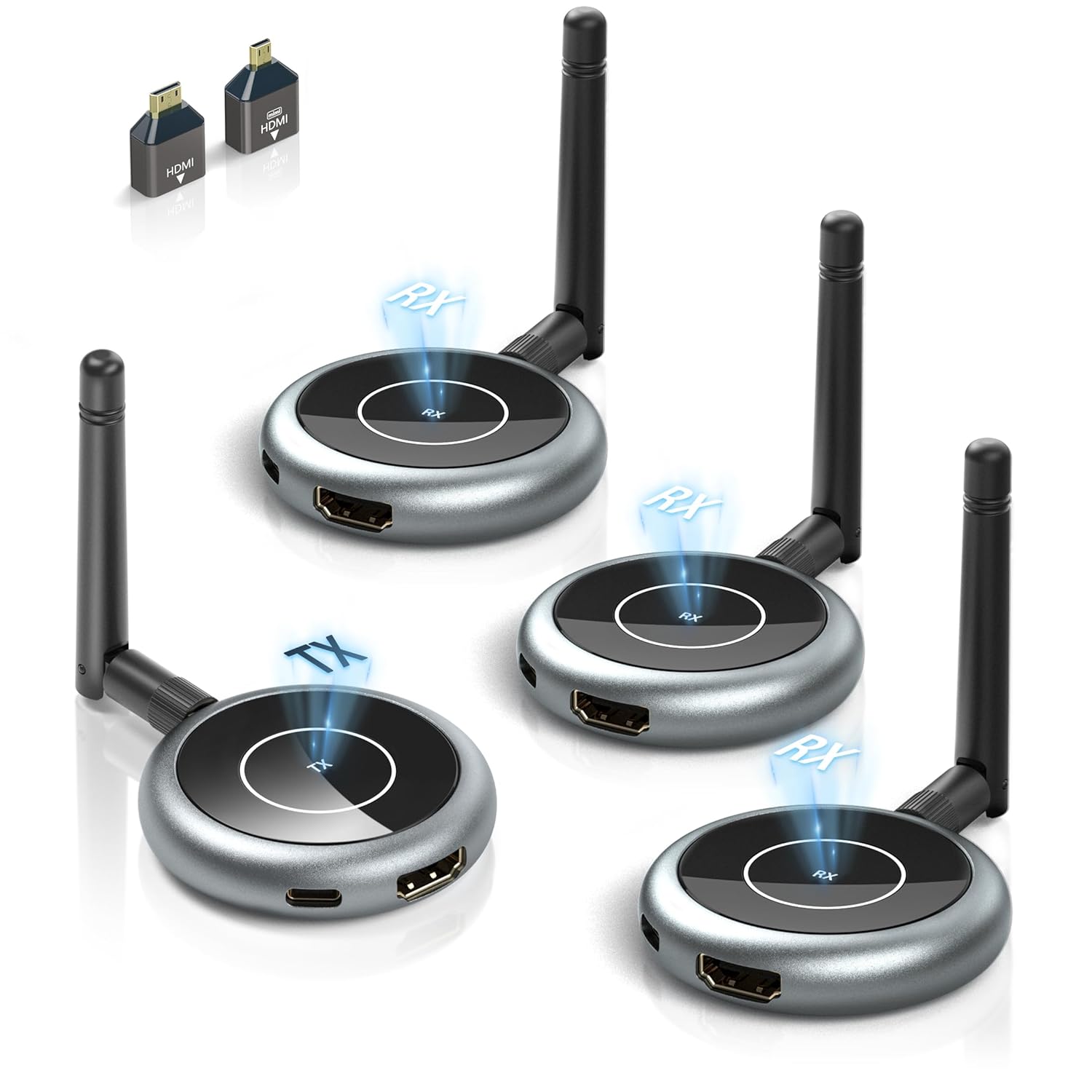 Wireless HDMI Upgrade Transmitter and 3 Receivers Plug and Play Multiple Tvs 5 8G 2 4G 1080P 60Hz