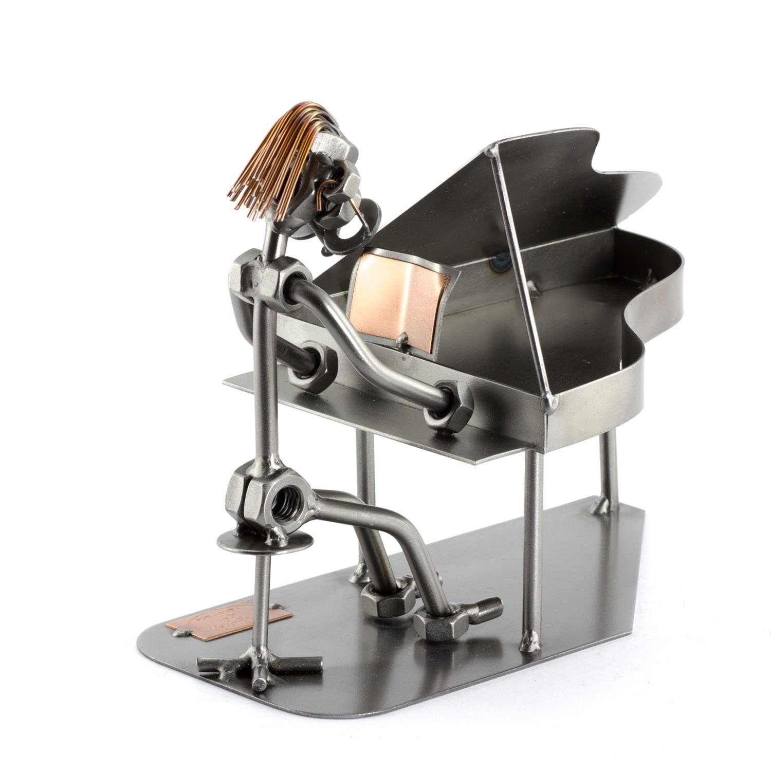 Steelman24 Schraubenmännchen Klavier | Made in Germany,Handarbeit,Geschenkidee,Stahlfigur,Metallfigur,Metallmännchen
