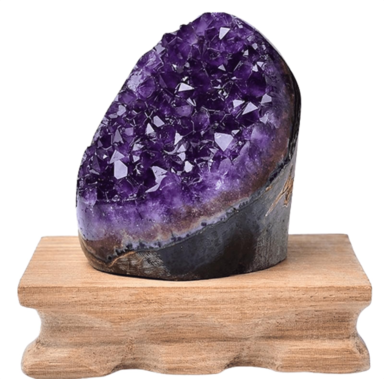 XWFNQSF Amethyst Crystal Geode for Wealth & Luck,Raw Purple Crystal Cluster Gemstones, Irregular Rough Stone Geode Quartz for Home Decor,About 800g