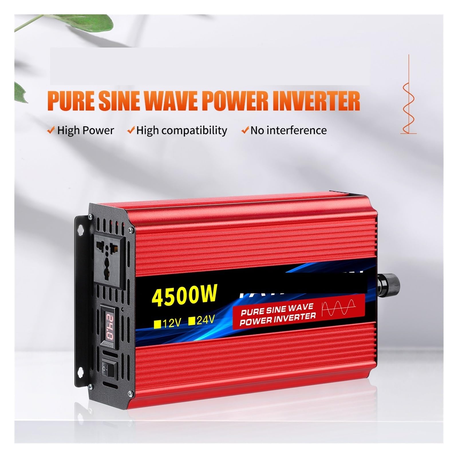 Inversor Inversor de Onda sinusoidal Pura 12V 24V a 220 1600W 2500W 3500W 4000W Convertidor de Voltaje de CC a CA 12 220 Mini Fuente de alimentación for automóvil(12V3500W)