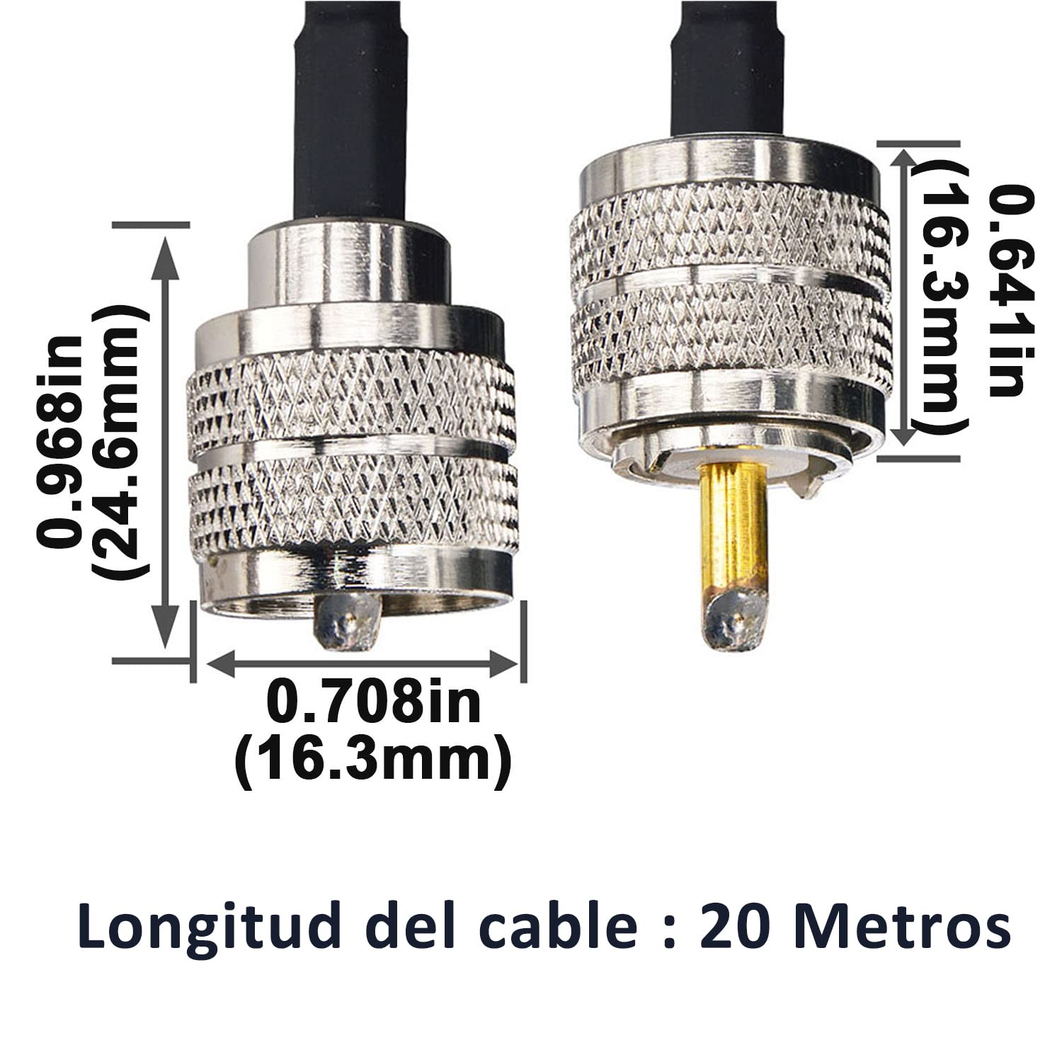 Cavo PL259 Maschio Migliorato RG58 UHF a UHF Cavo CB Antenna Radio PL-259 Ham Radio/Broadcast