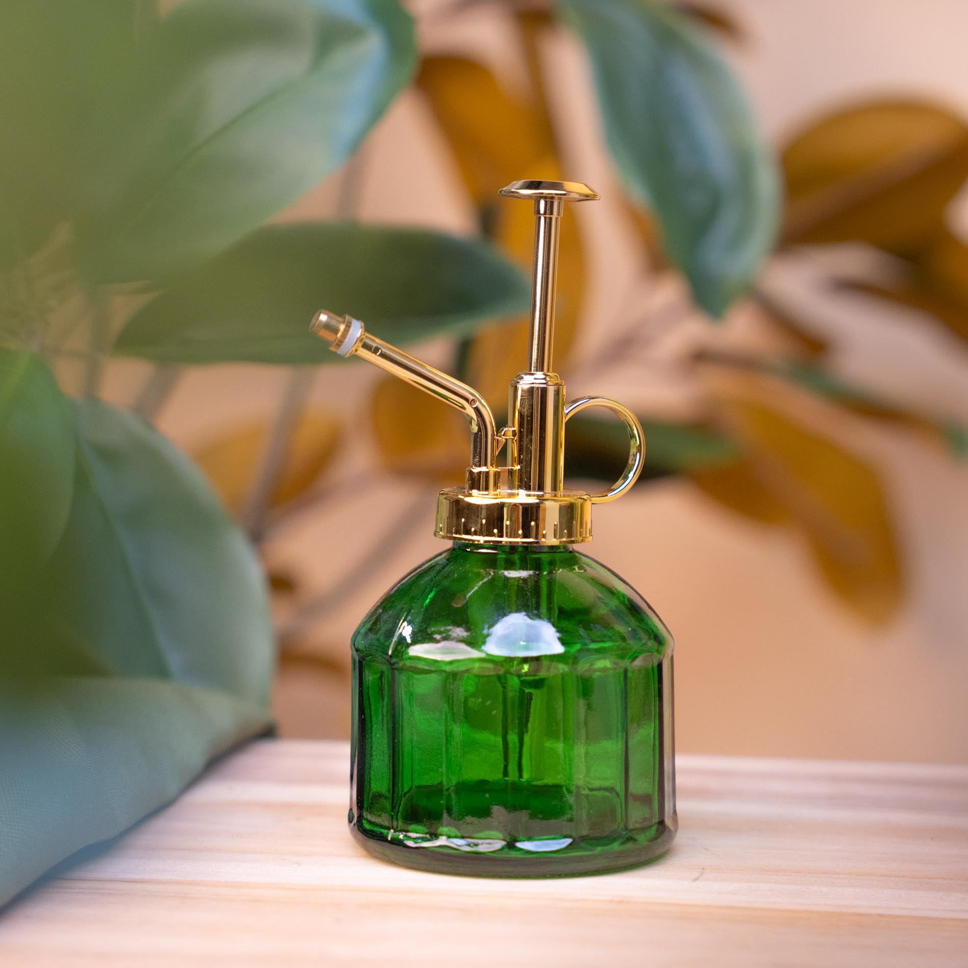 Pulverizador de Cristal para Plantas, Vaporizador de Jardín, Verde, 0.25 L