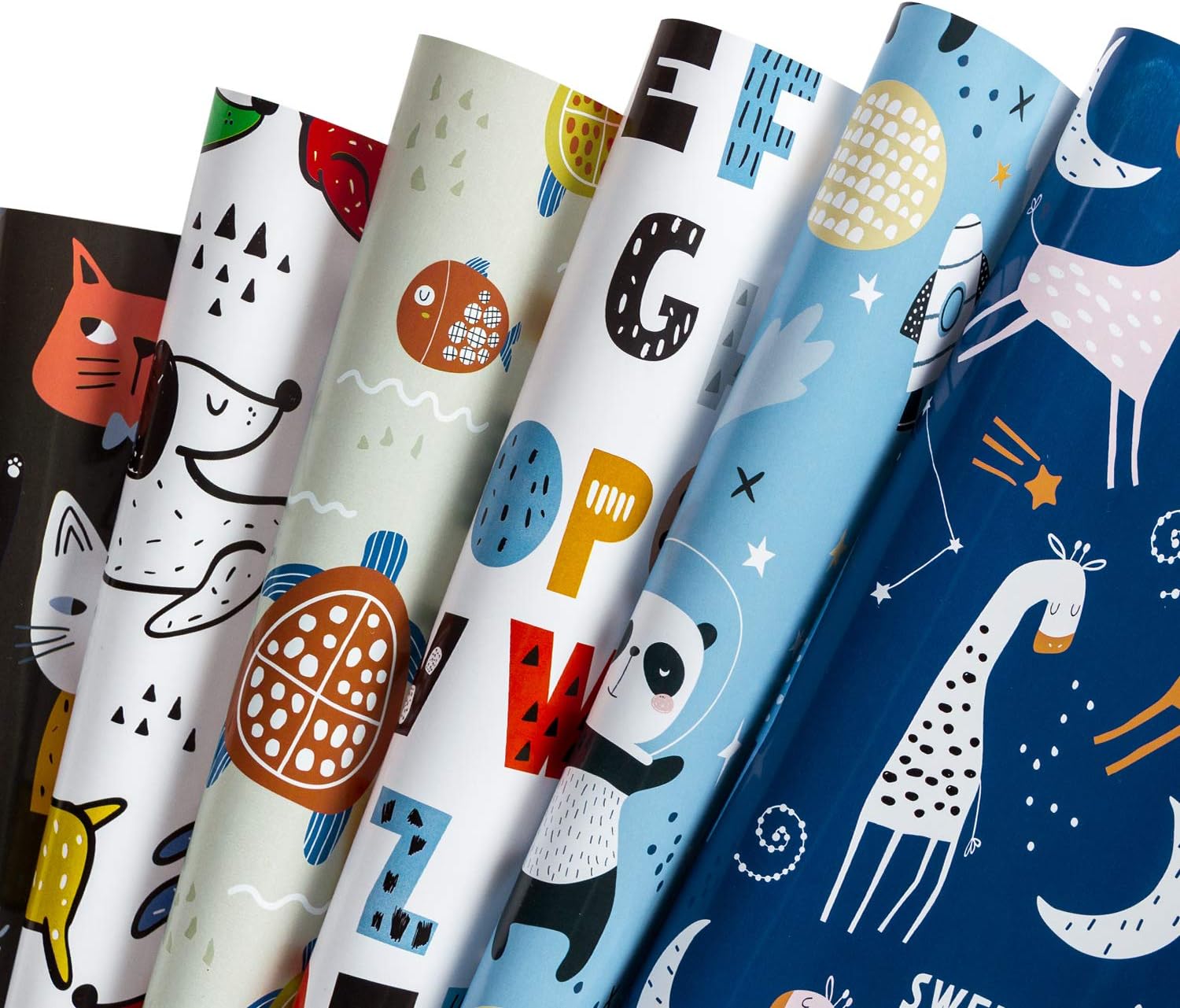 Carta Da Regalo Animali Selvatici | 6 Fogli 44.5x76 Cm | Leopardo, Tigre, Zebra E Altri - Foto 13