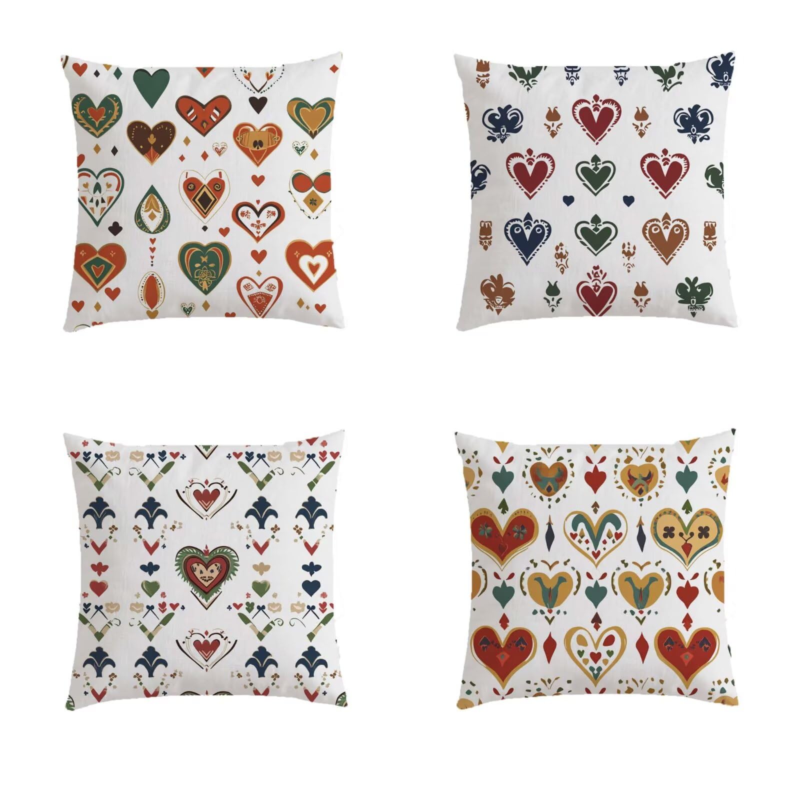 Housse coussin 50x50cm imperméable extérieur contre la pluie lot de 4