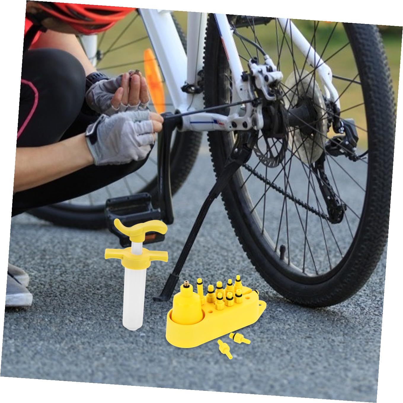 BESPORTBLE 2 Set Accessori per Il Ciclismo Strumento di Riparazione Dell'olio Minerale Kit Spurgo Freni Strumento per Bici Accessori per Ciclismo Strumento Freno Strada Piatto D'olio Oliatura