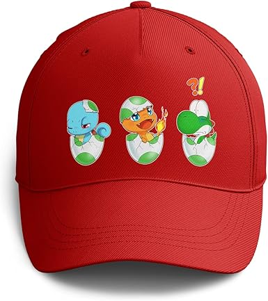 Okiwoki Casquette Rouge Parodie Yoshi Pokemon Bebe Yoshi Face A Salameche Et Carapuce Bizarre Ces Deux La Casquette De Qualite Superieure Taille Unique Ajustable Imprime En France Amazon Fr Vetements