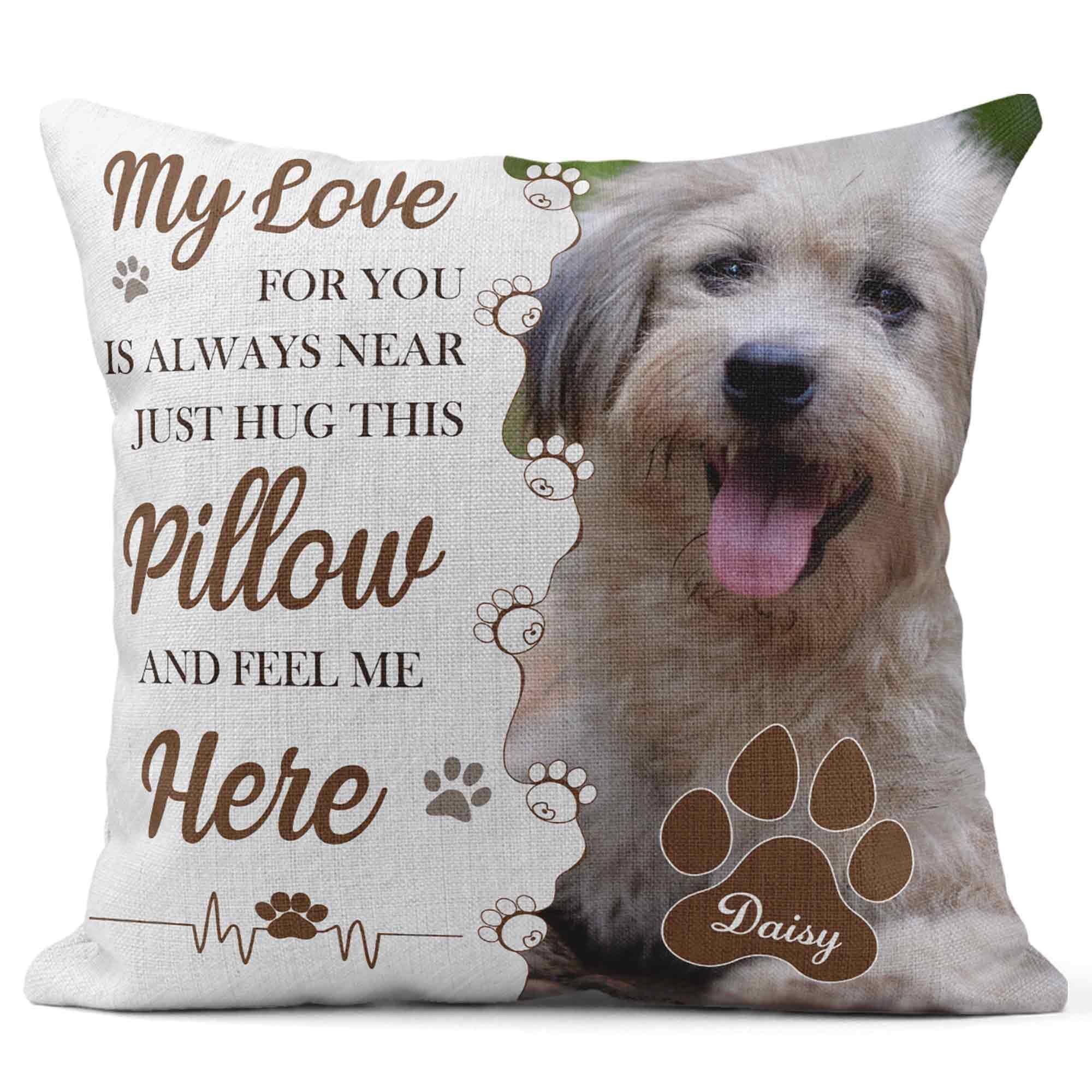 Print Maniacs Personalised Pet Memorial Throw Pillow – Loss of Dog Sympathy Gift – Christmas Memorial Cushion – Dog & Cat Pet Loss Remembrance Gift