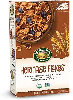 Nature's Path Organic Heritage Flakes Cereal - 6 Ancient Grains, Non-GMO, Crunchy Whole Grain Breakfast, 13.25oz