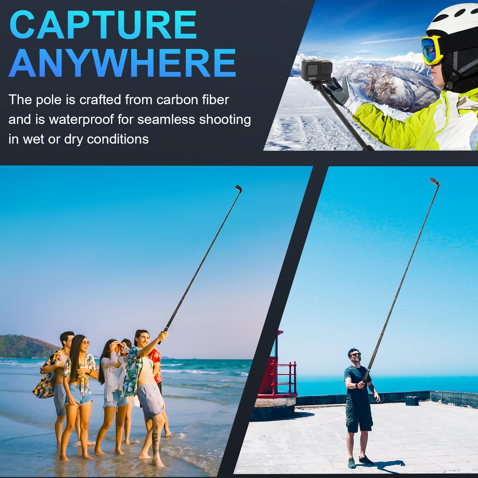 Bastone per selfie invisibile esteso da 3 m per insta360 Insta 360 x5