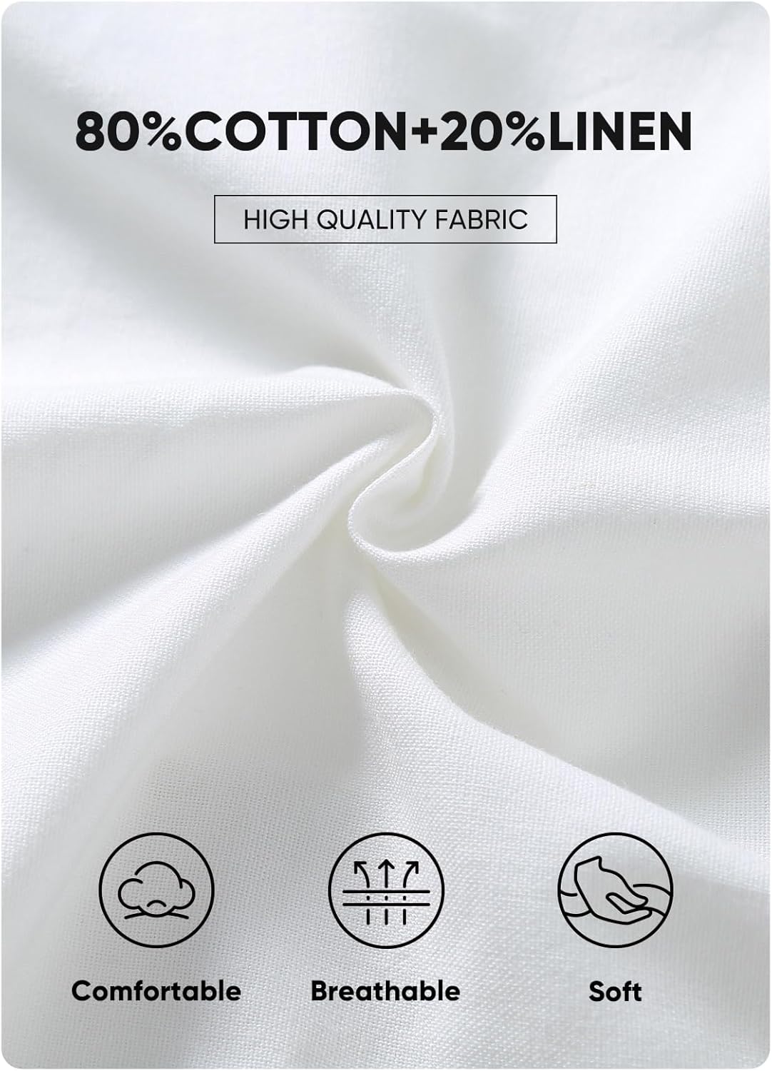 JMIERR Mens Linen Shorts Casual 5"/ 7" Cotton Elastic Waist Drawstring Summer Vacation Beach Shorts with Pockets - Image 8