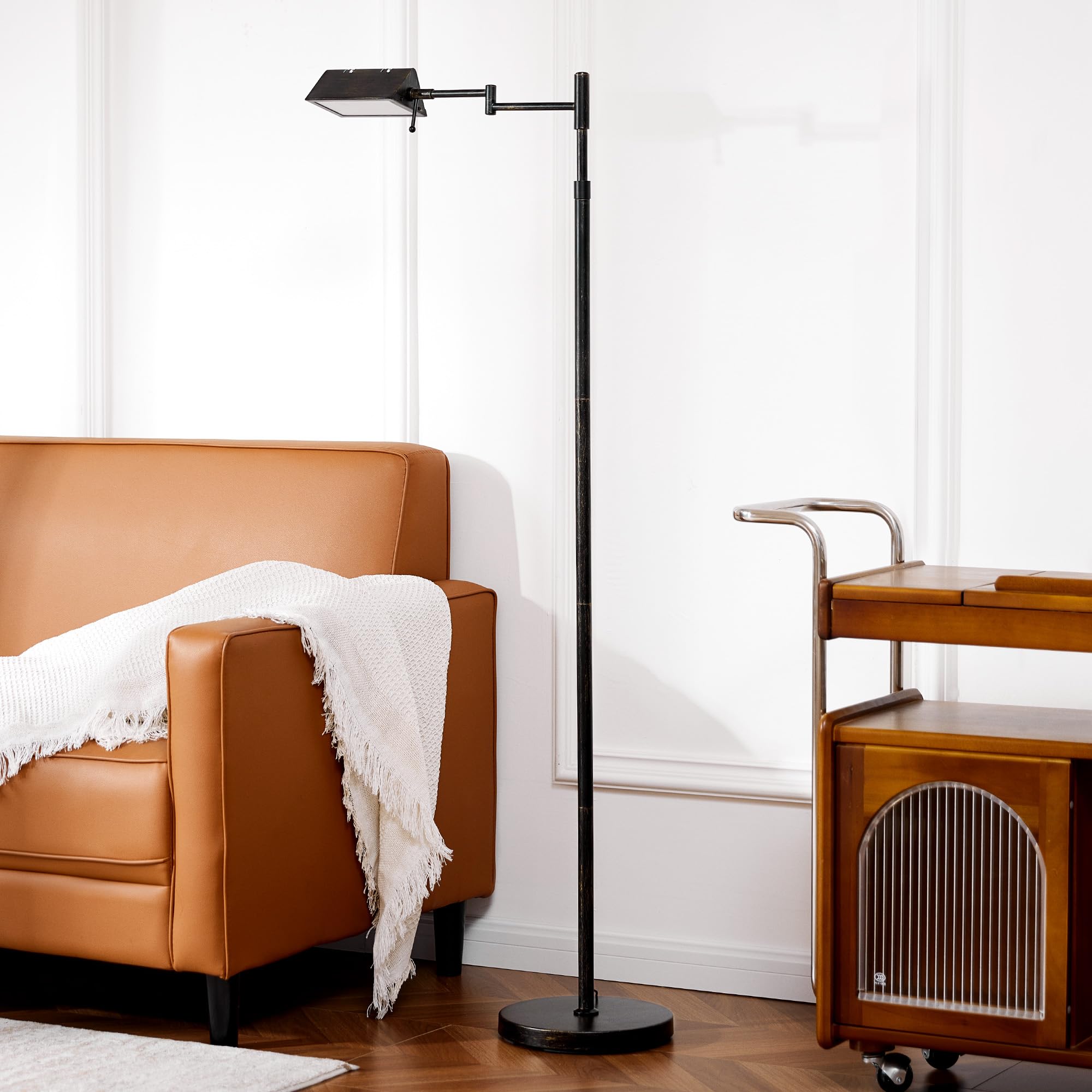 VONLUCE Dimmable LED Floor Lamp 56 Floor Lamp for Living Room with Adjustable Height Swing Arms 3 Color — view 2