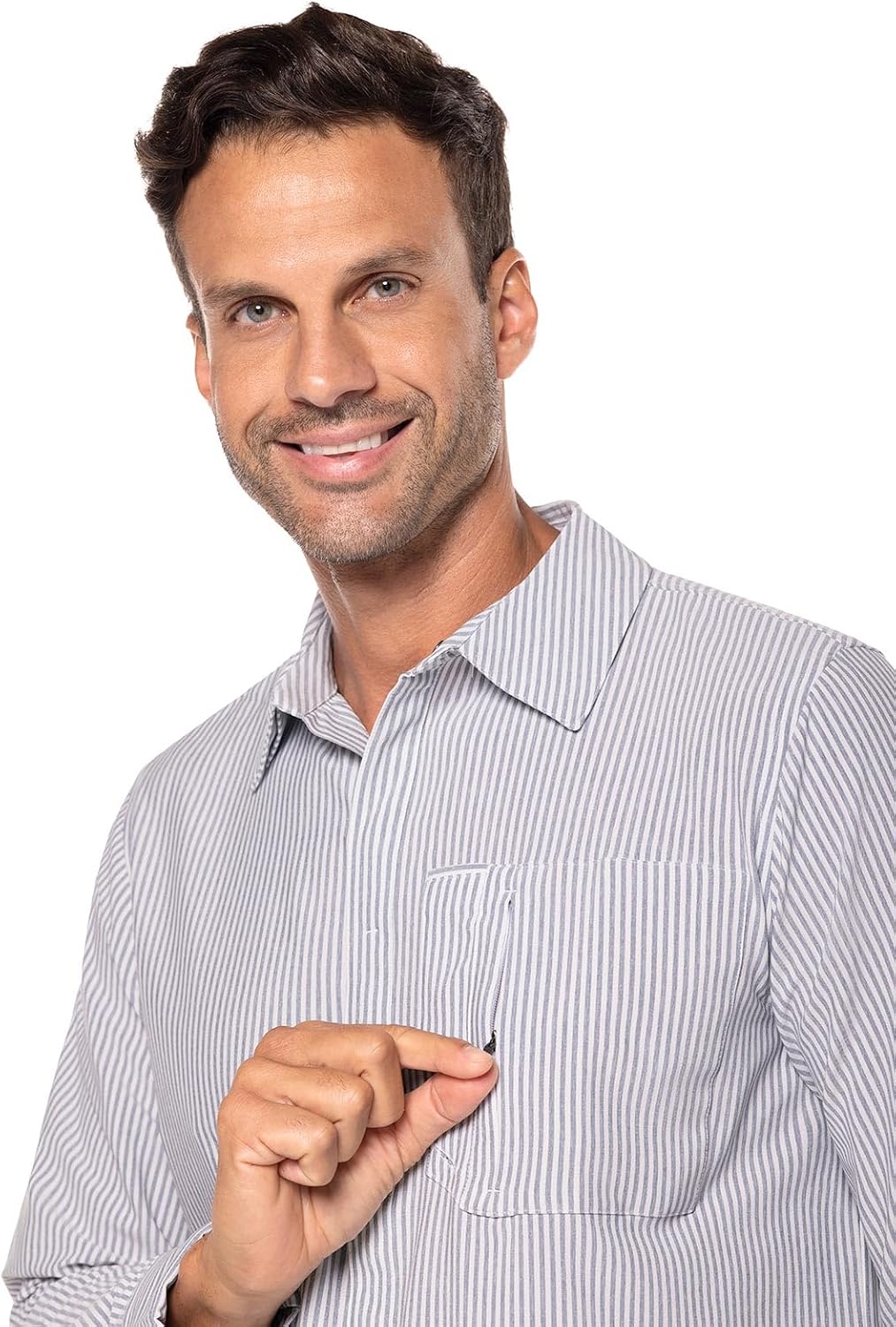 Men's Smart Long Sleeve Shirt - UPF 50+ Sun Protection - Fiera