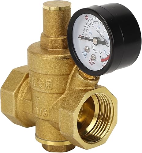 Miniatura 7 de DN25 válvula de alivio de latón ajustable reductor de presión de agua reductor+medidor de calibre