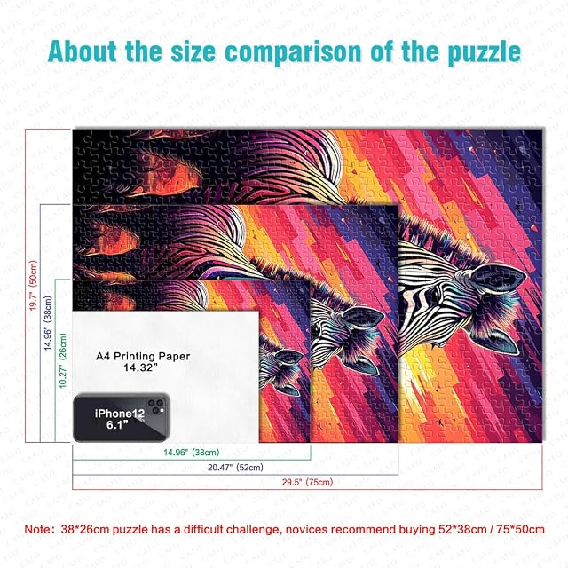 Foto 6 de 6 de Puzzle 1000 piezas para adultos cósmico Tiger Relax Games 26 cm x 38 cm Regalo para cumpleaños…