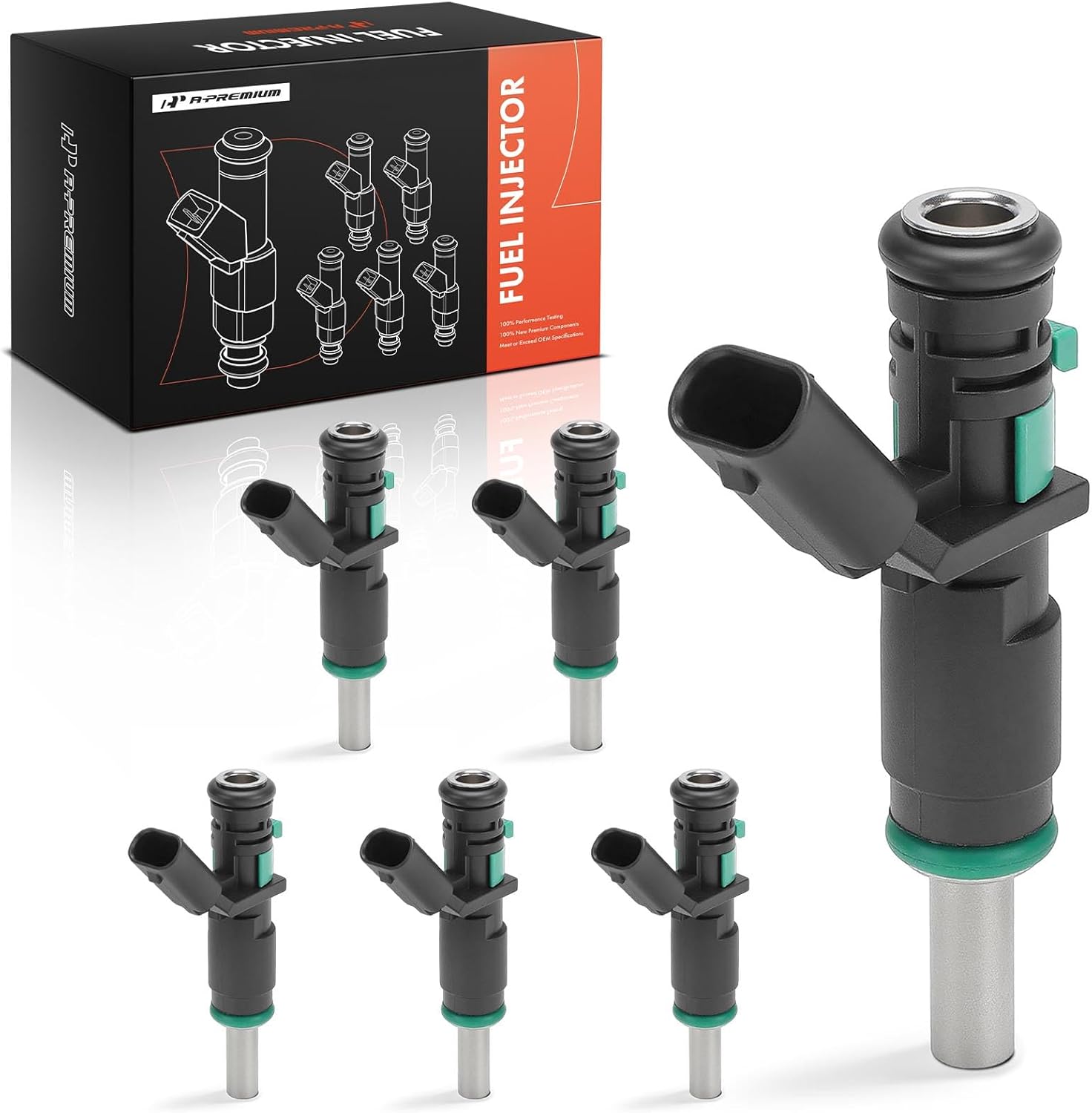 A-Premium Set of 6 Fuel Injectors Compatible with Mercedes-Benz C280 2006-2007, C300 2008-2012, C350 2008-2011, E350 2007-2011, GLK350 2010-2012, ML350 ML450 2010-2011, R350, S400, SLK350, CLK350