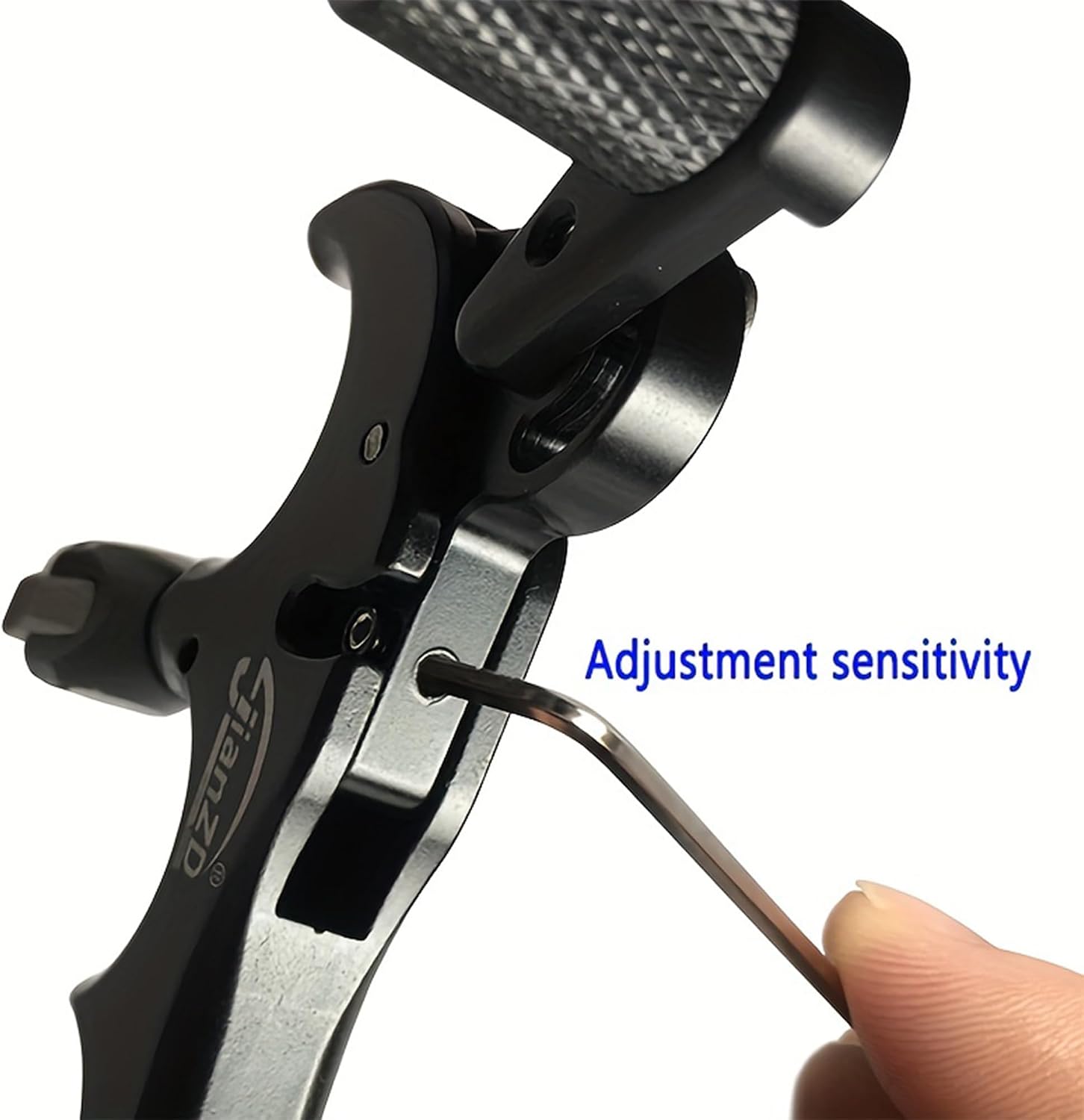 Bgary 3-Finger Thumb Bow Release, Adjustable Sensitivity & 360° Rotatable Head, Aluminum Alloy for Target Shooting