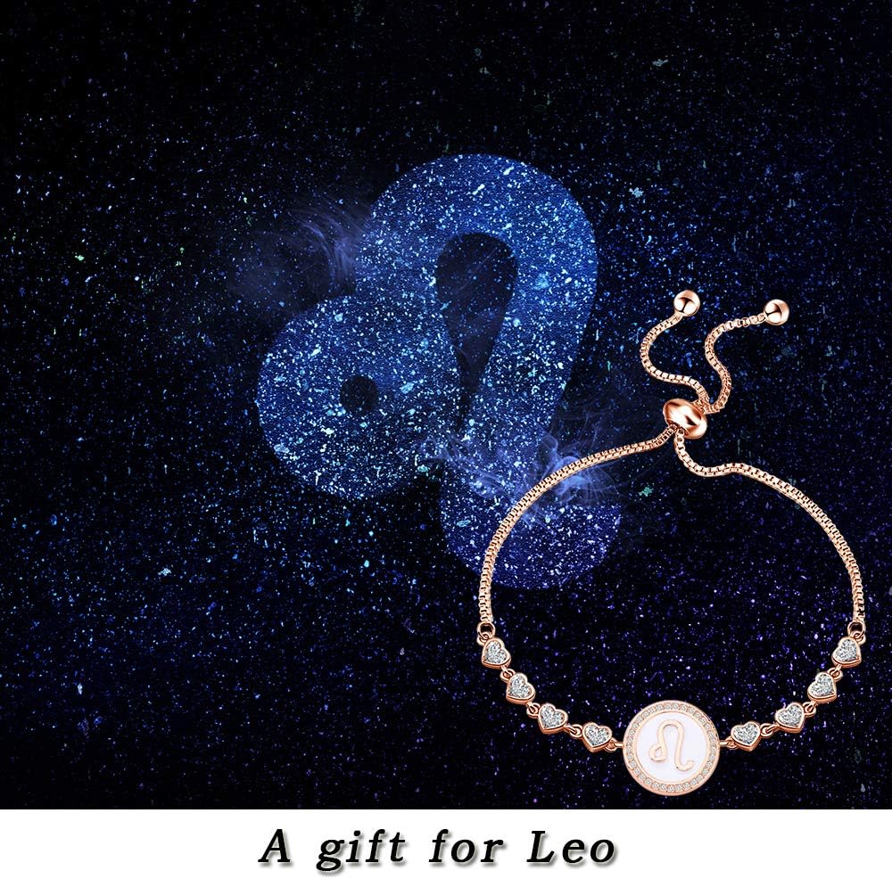 TGBJE Rose Gold Zodiac Sign Adjustable Bracelet Birthday Gift for Women Girls Zodiac Bracelet 12 Constellation Bracelet - Image 6