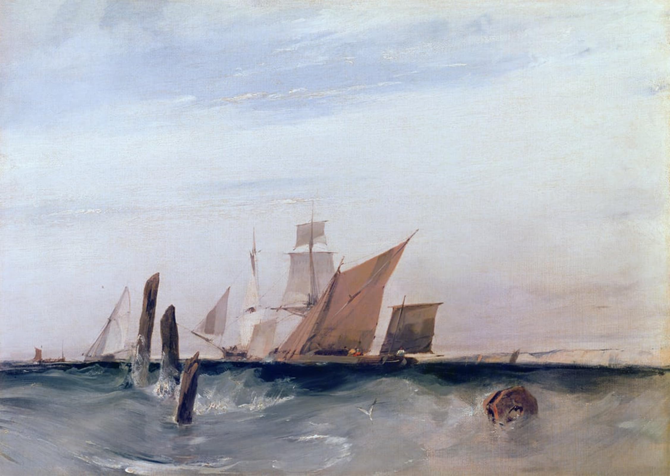 ARTXLXXBN Famous Prints Artwork Pictures Poster Painting Art off the French by Richard Parkes Bonington Artwork Landscape Pictures for Home Decor 60x90cm