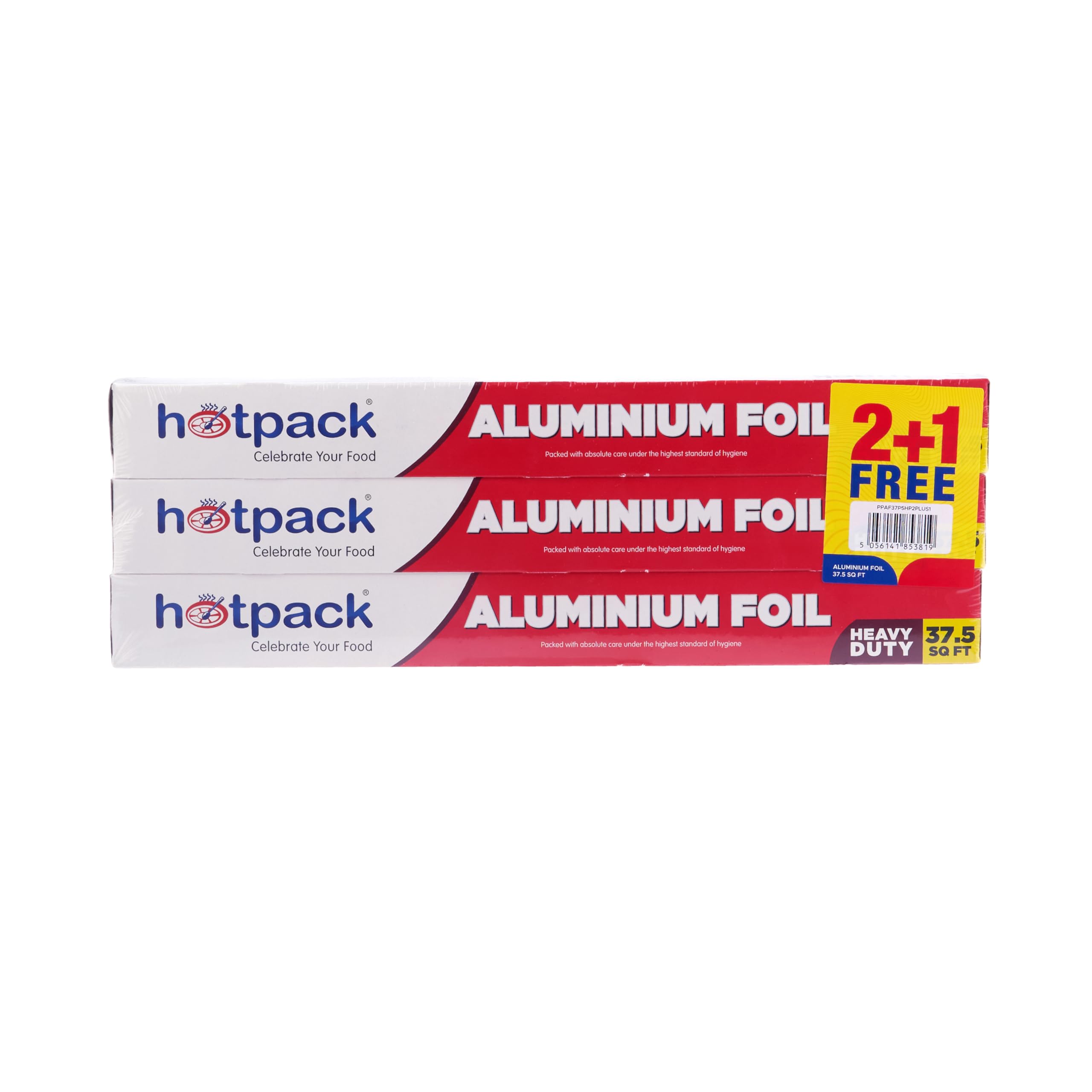 Plain Aluminium Foil 37.5 Sqft 11 Micron 2+1 Free Offer Pack