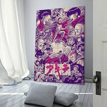 AKIRA アニメポスター 黒色フレーム Akira 1988 Movie Poster, High Quality Print, Animated Movie