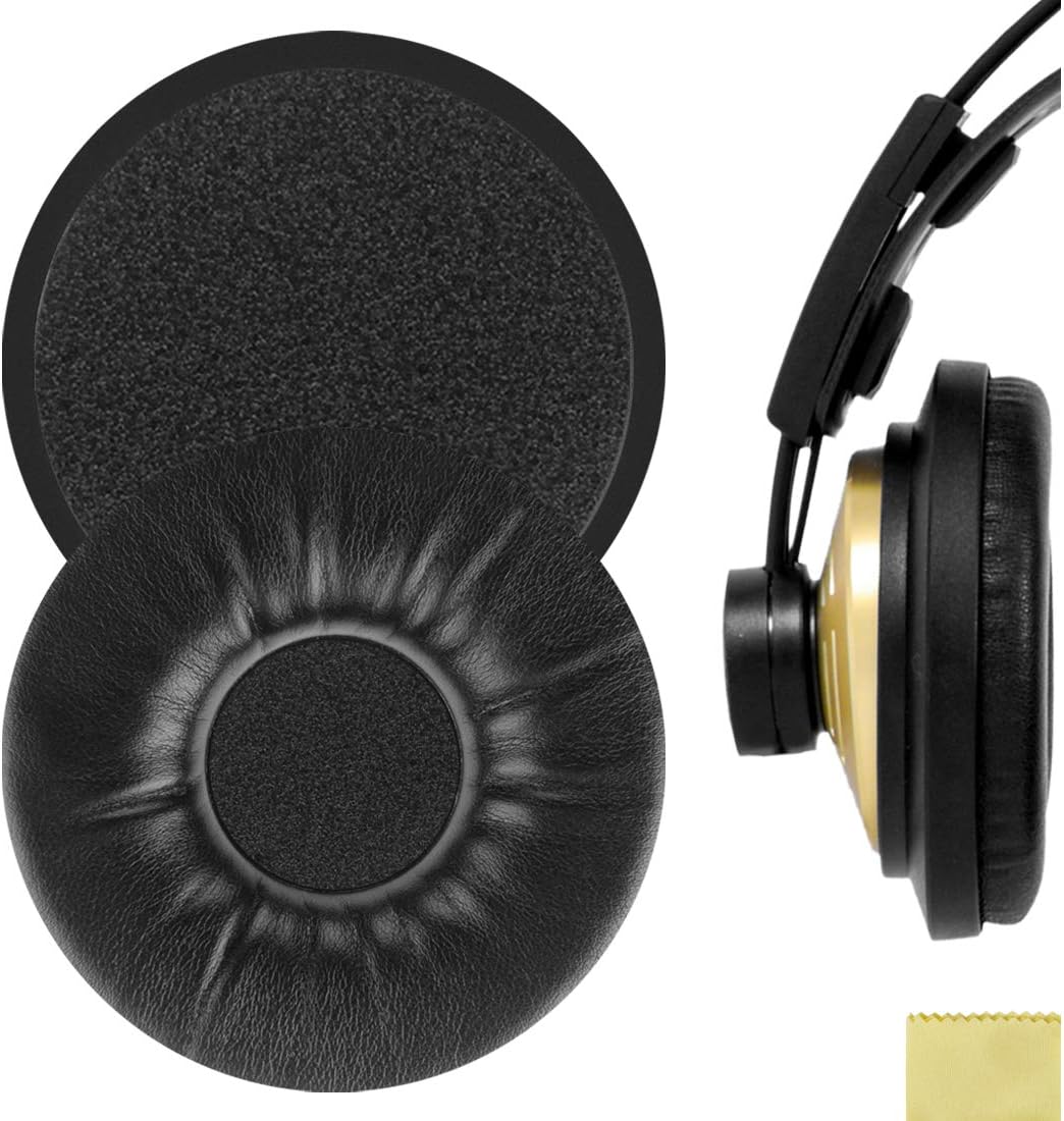 Cuscinetti Di Ricambio Per Cuffie AKG K361 E K371 - In Pelle Proteica E Spugna - Comodi E Isolanti (Nero) - Foto 6