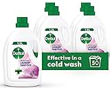Dettol Laundry Sanitiser, Antibacterial, Lavender Scented, 6L Total (1.5L x 4pck) 12hr Freshness, Removes Odour, Prevents colour fading, Kills 99.9 Percent of Bacteria