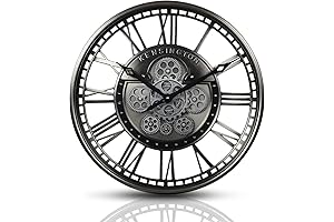Modern Moving Gears 21 Inch Industrial Clock