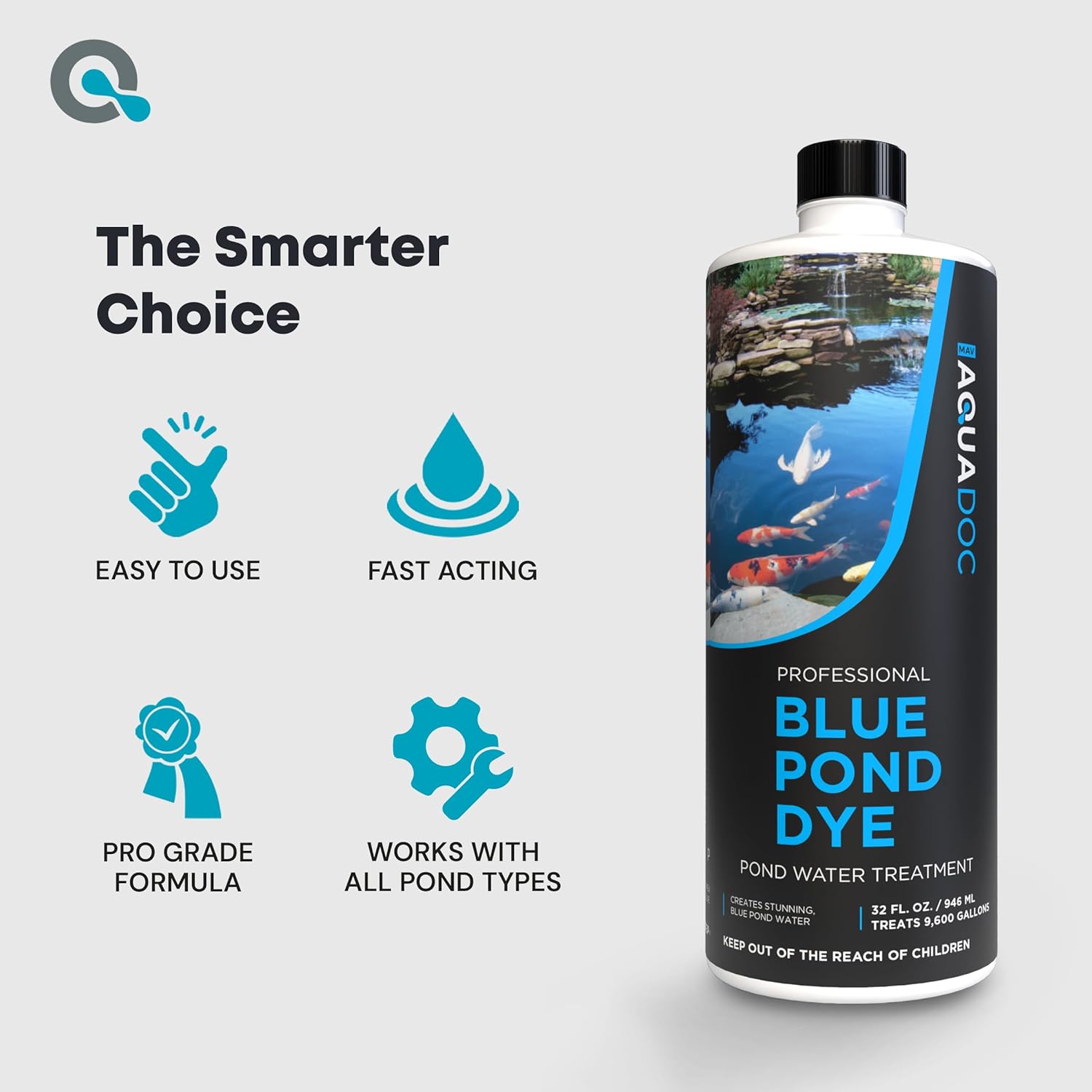 Blue Pond Dye - Get Beautiful, Fish-Friendly Pond Water - AquaDoc Pond Supplies
