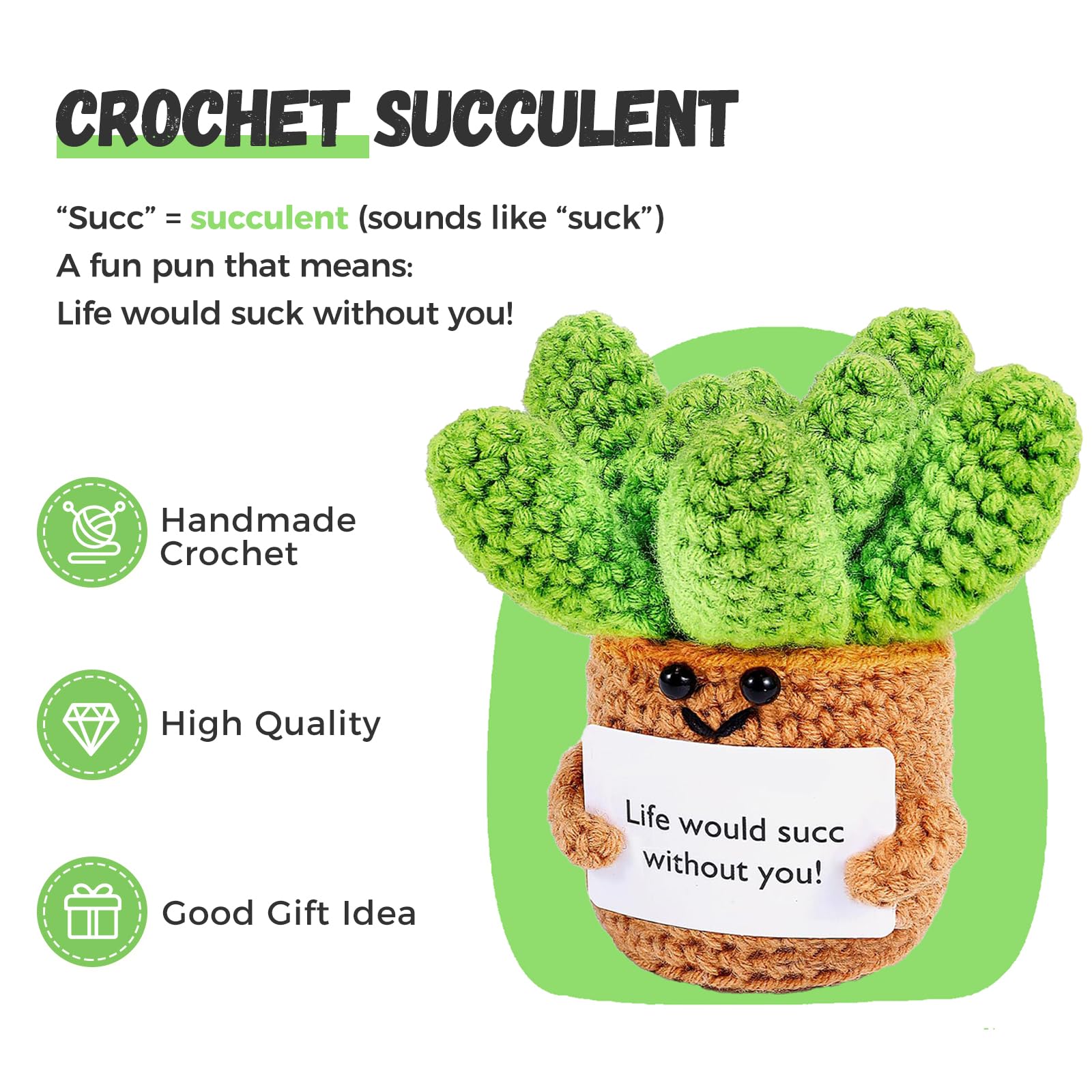 Cesti regalo da donna – 7 pezzi Get Well Soon Care Package con incoraggiamento succulente – Regalo di compleanno per migliore amica, regalo di compleanno per mamma, lei, moglie, sorella