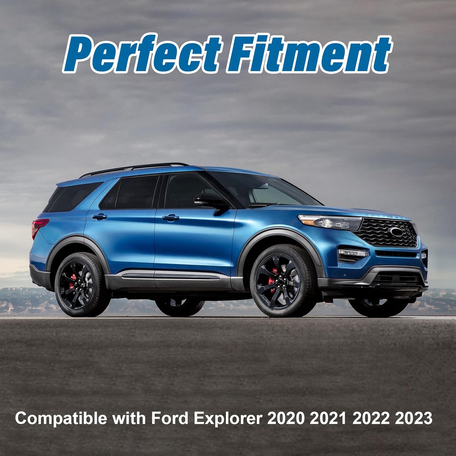 Body Side Molding for Ford Explorer 2020-2026 Side Skirt Chrome Delete Carbon Fiber Trim