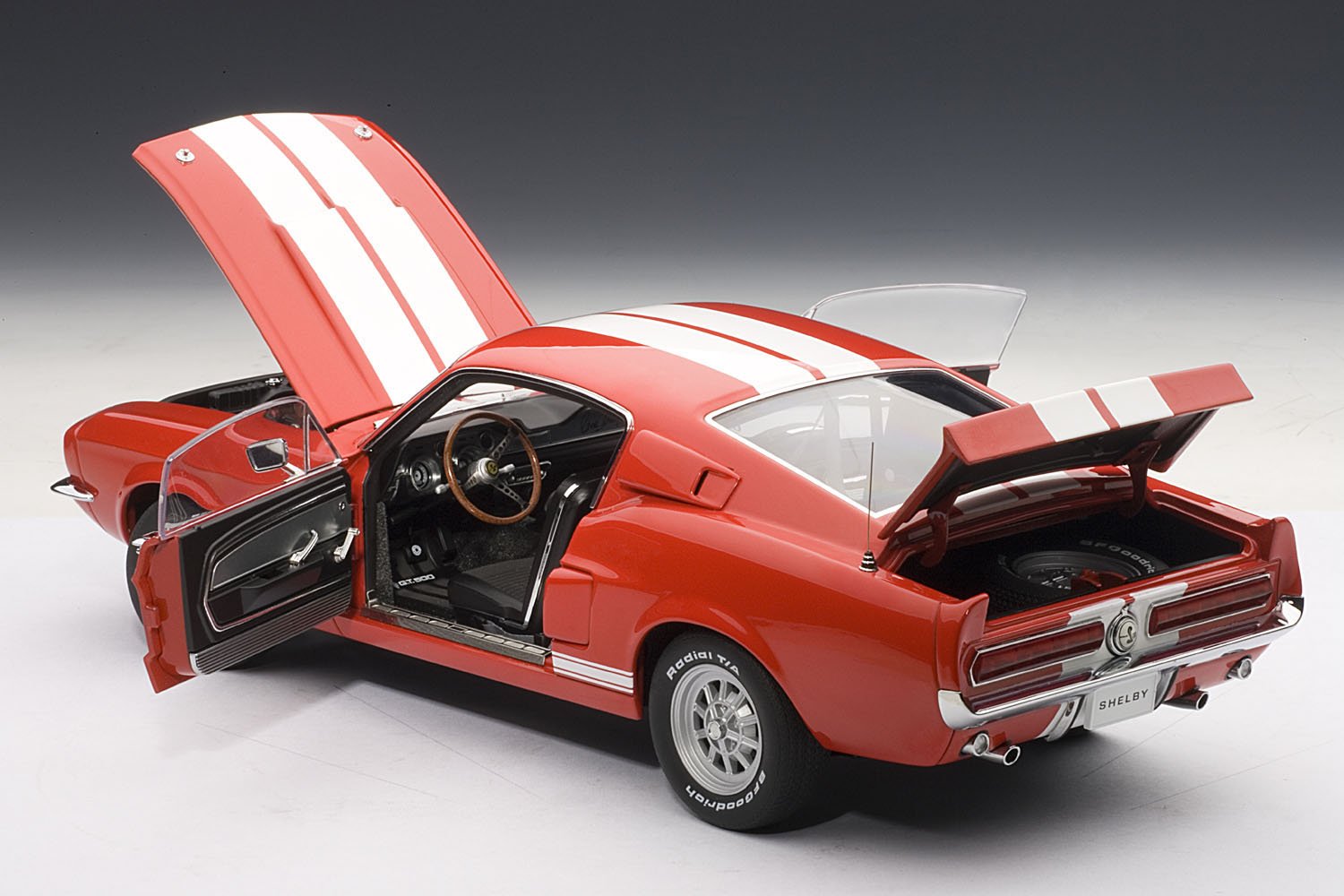 1967 Shelby Mustang Gt500 Red With White Stripes 1 18 | Desertcart